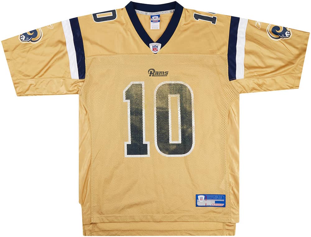2002 04 St. Louis Rams Bulger 10 Reebok On Field Jersey Alternate M