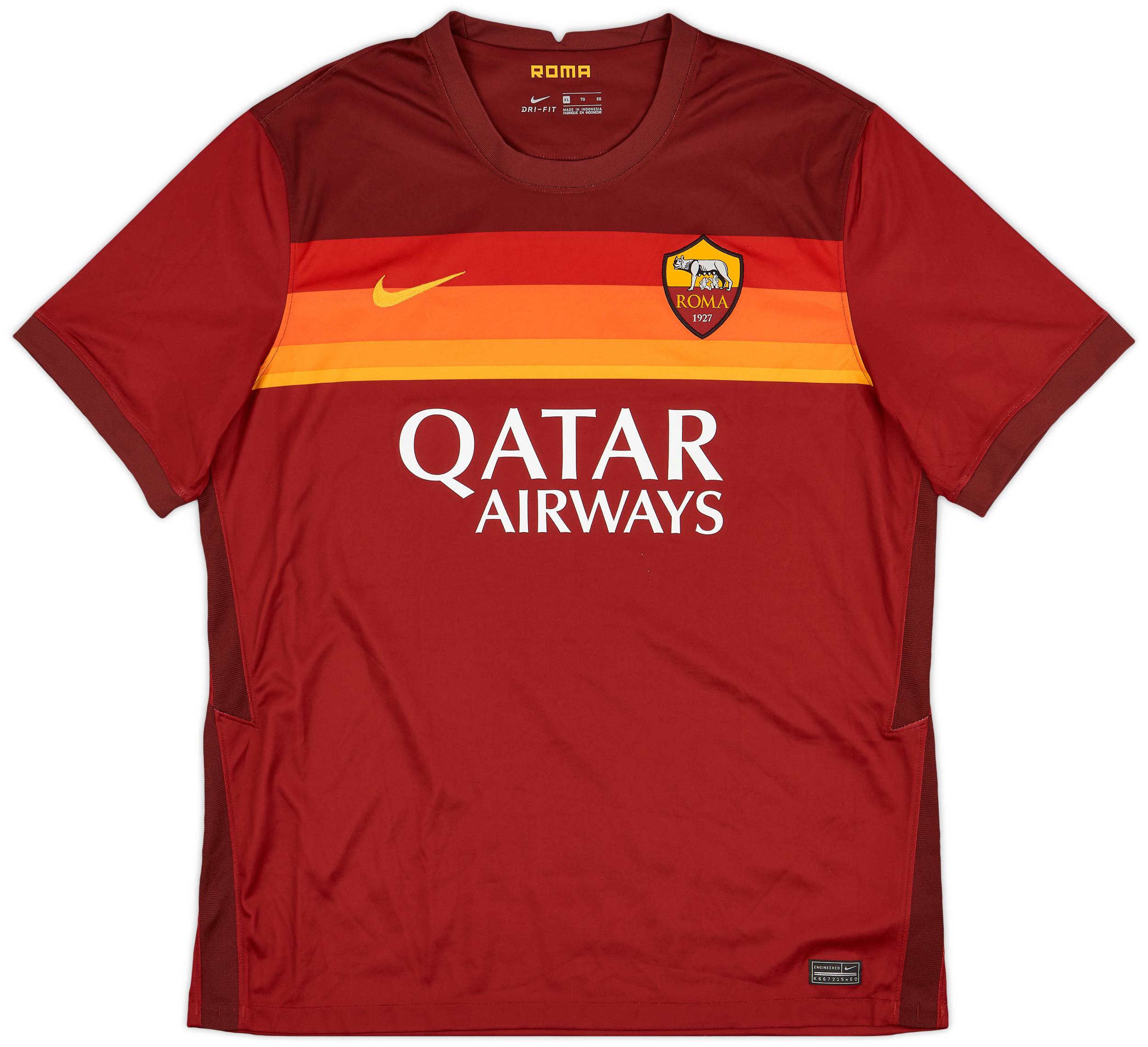 2020-21 Roma Home Shirt El Shaarawy #92 - 9/10 - (XL)