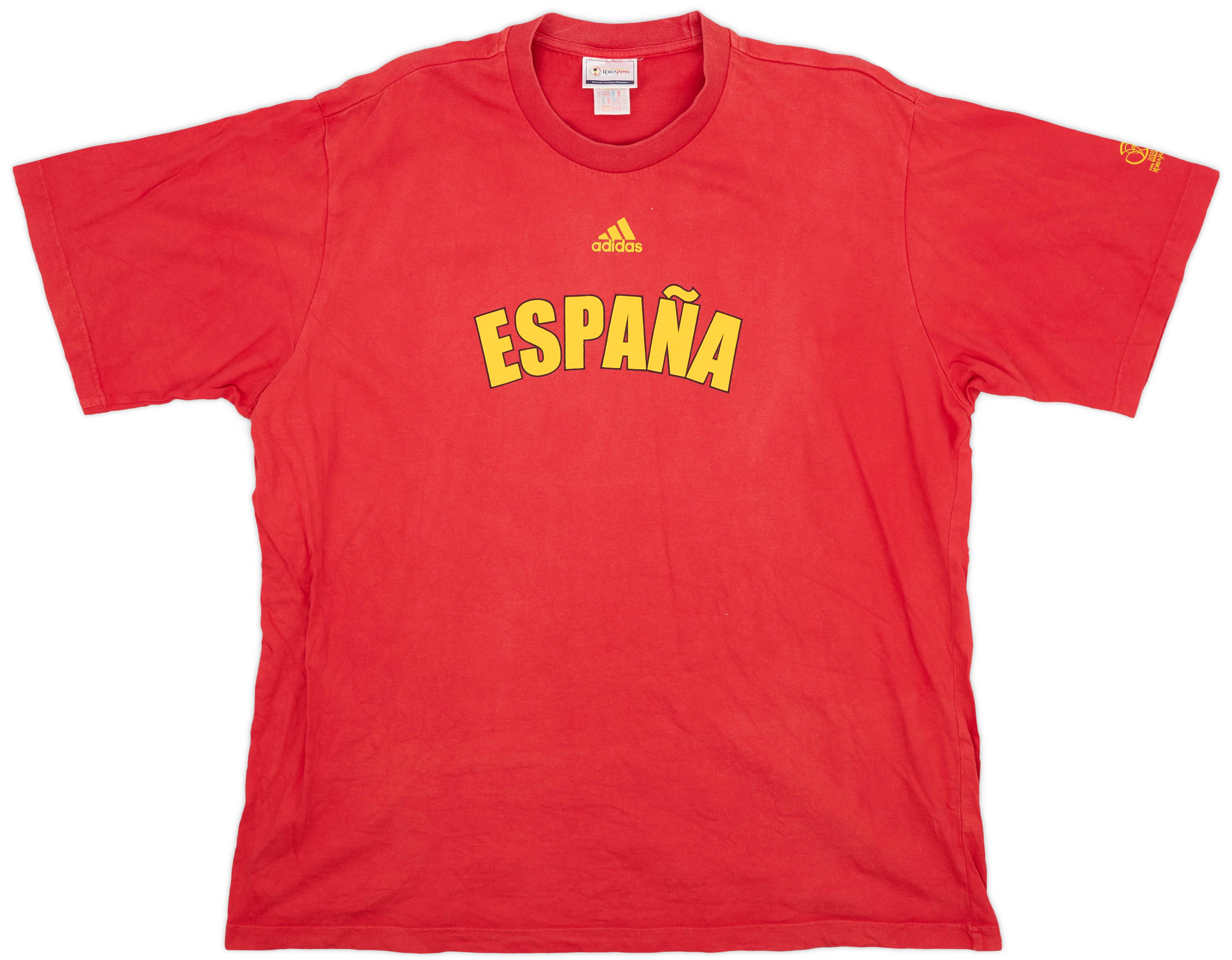 2002 Spain adidas Cotton Tee #12 - 8/10 - (XL)