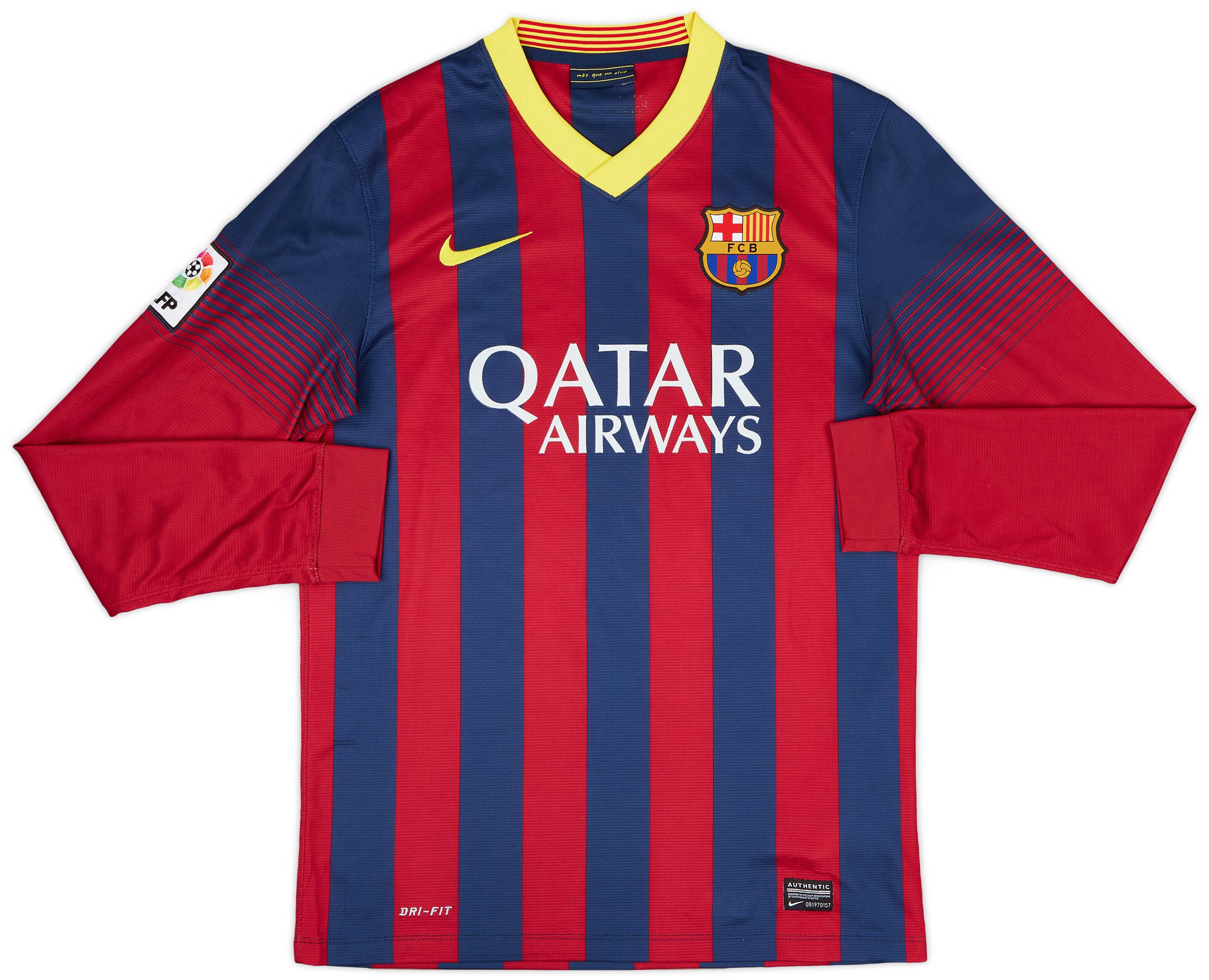 2013-14 Barcelona Home L/S Shirt Messi #10 - 8/10 - (S)