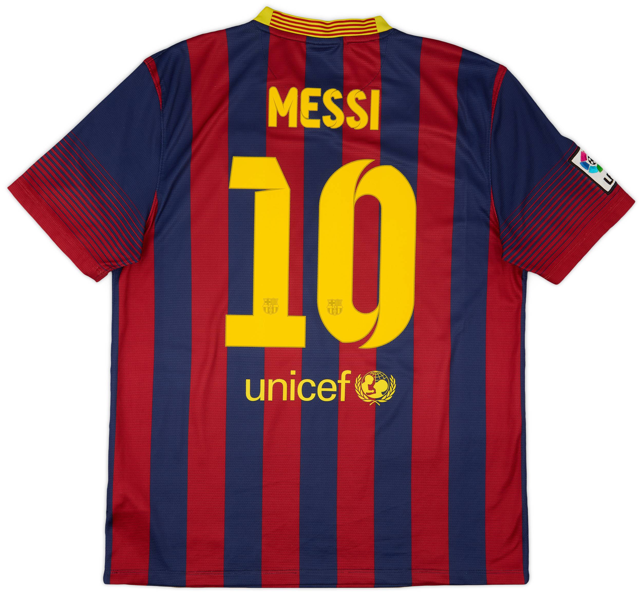 2013-14 Barcelona Home Shirt Messi #10 - 8/10 - (L)