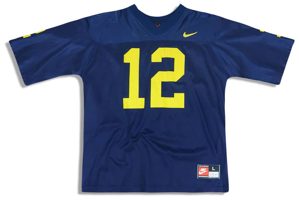 1990-93 Michigan Wolverines Powers #12 Nike Jersey (Home) L