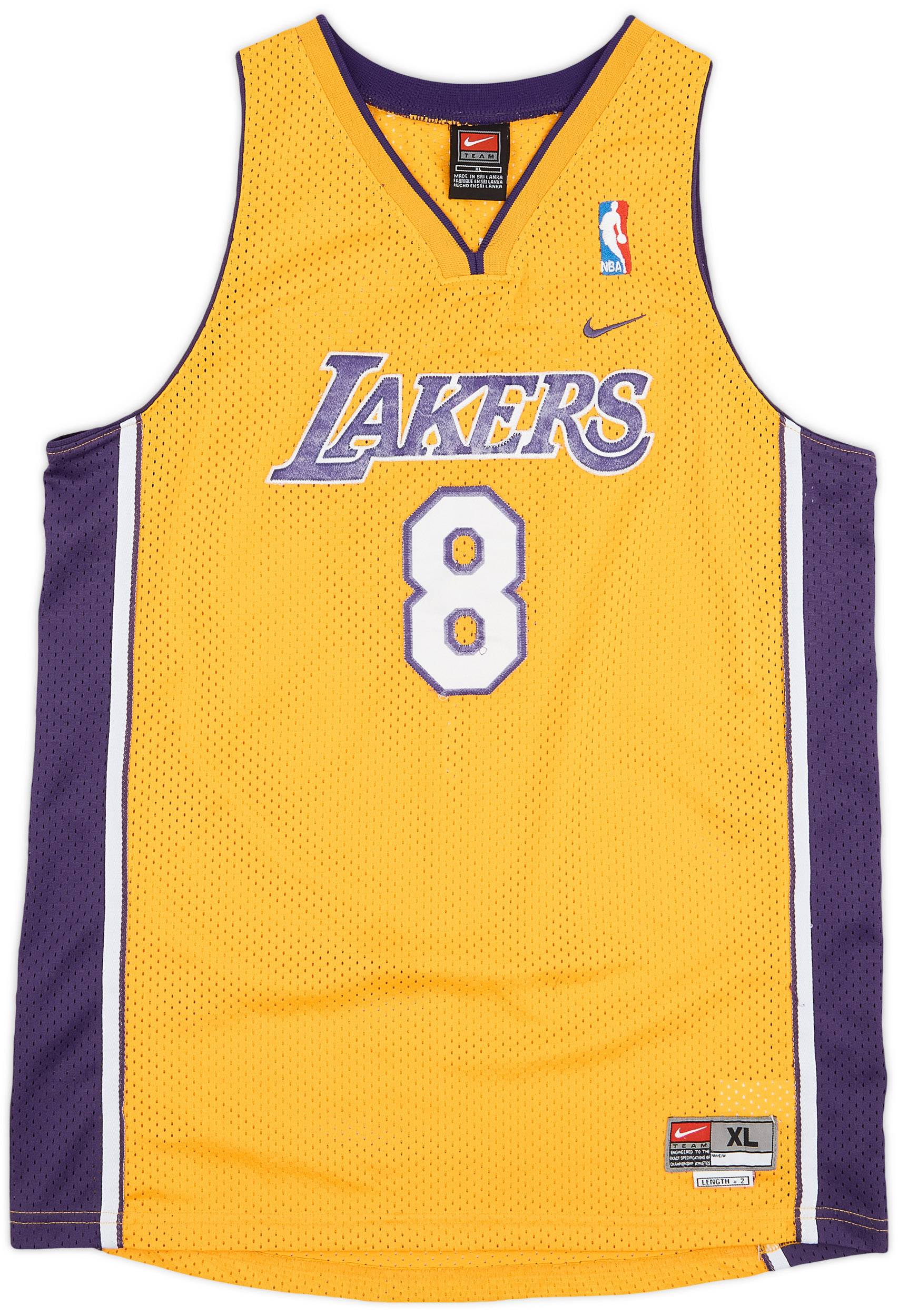 2000 04 LA Lakers Bryant 8 Nike Swingman Home Jersey 6 10 XL.Boys