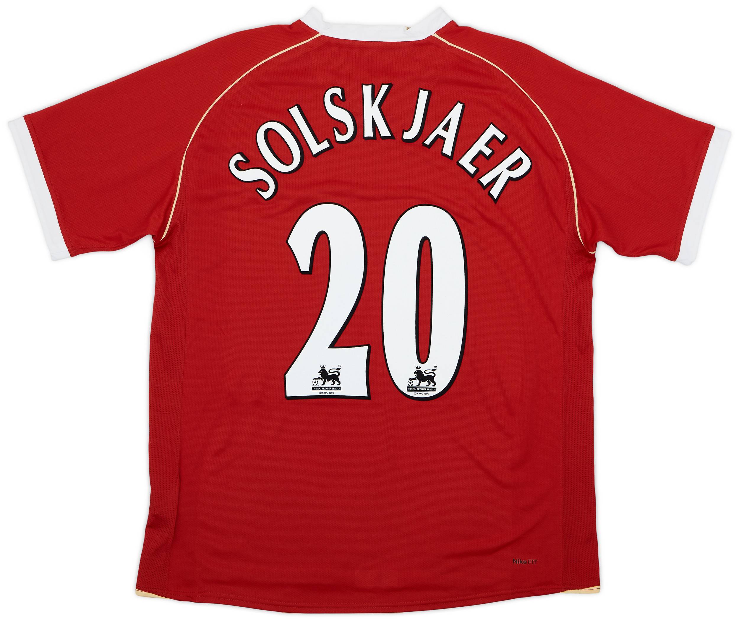2006-07 Manchester United Home Shirt Solskjaer #20 - 8/10 - (L)