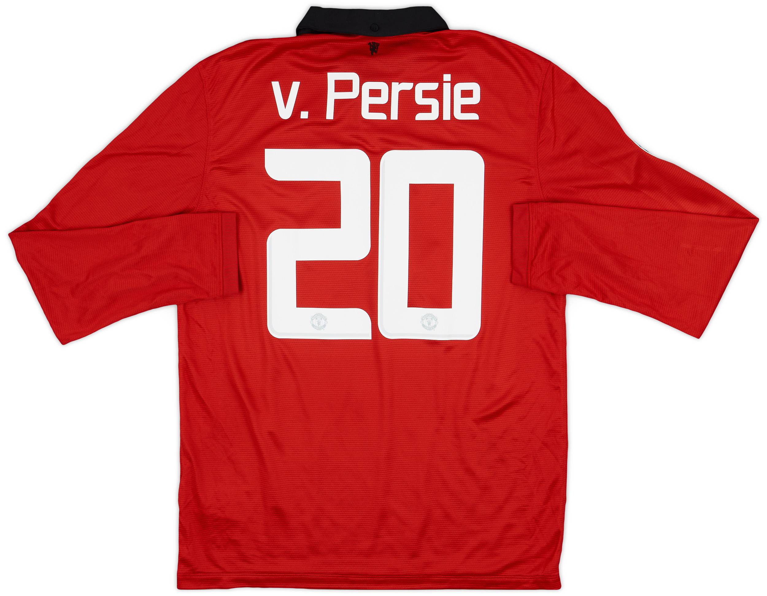 2013-14 Manchester United Home L/S Shirt v. Persie #20 - 8/10 - (L)