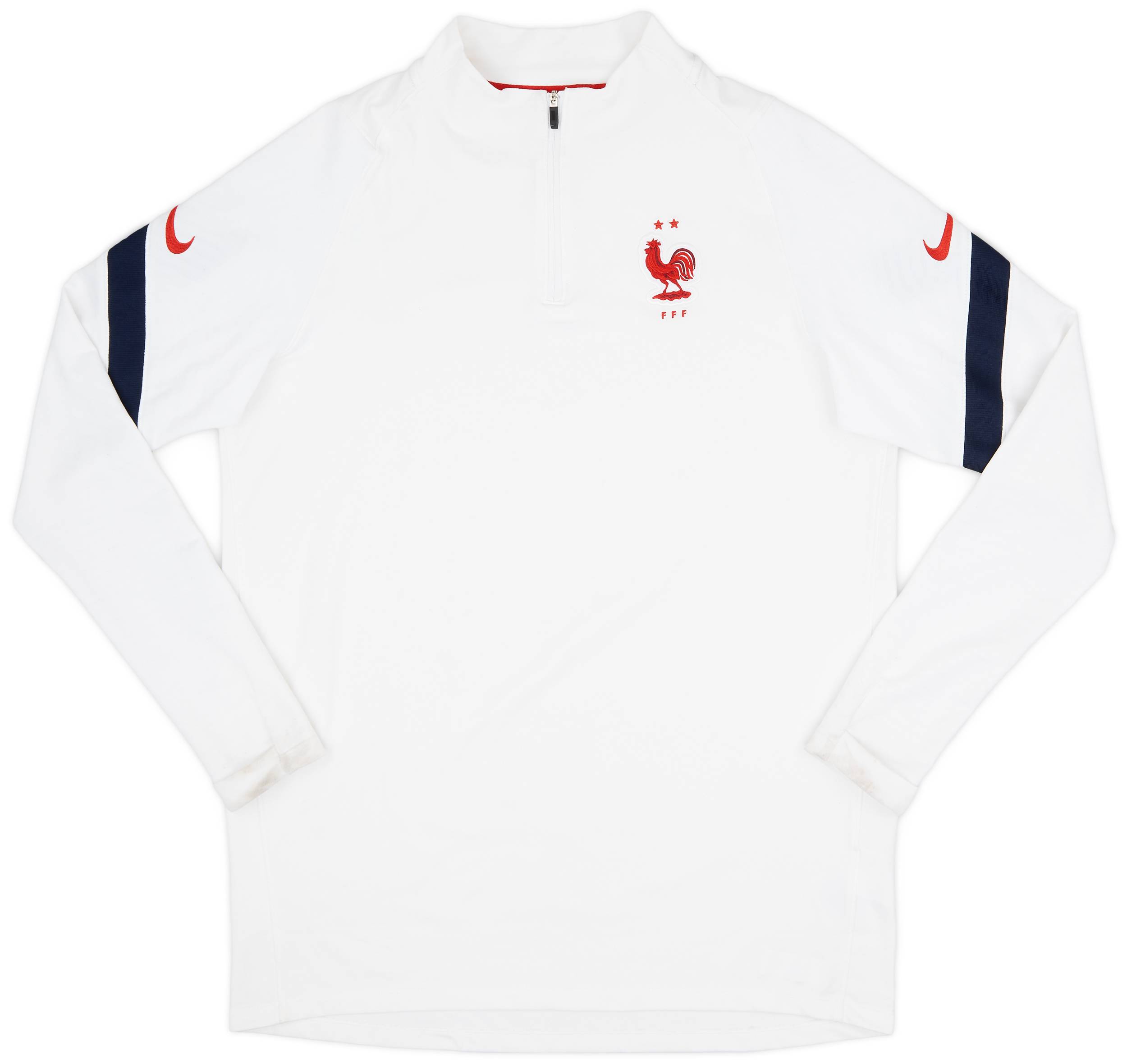 2020-21 France Nike 1/4 Zip Training Top - 8/10 - (L)