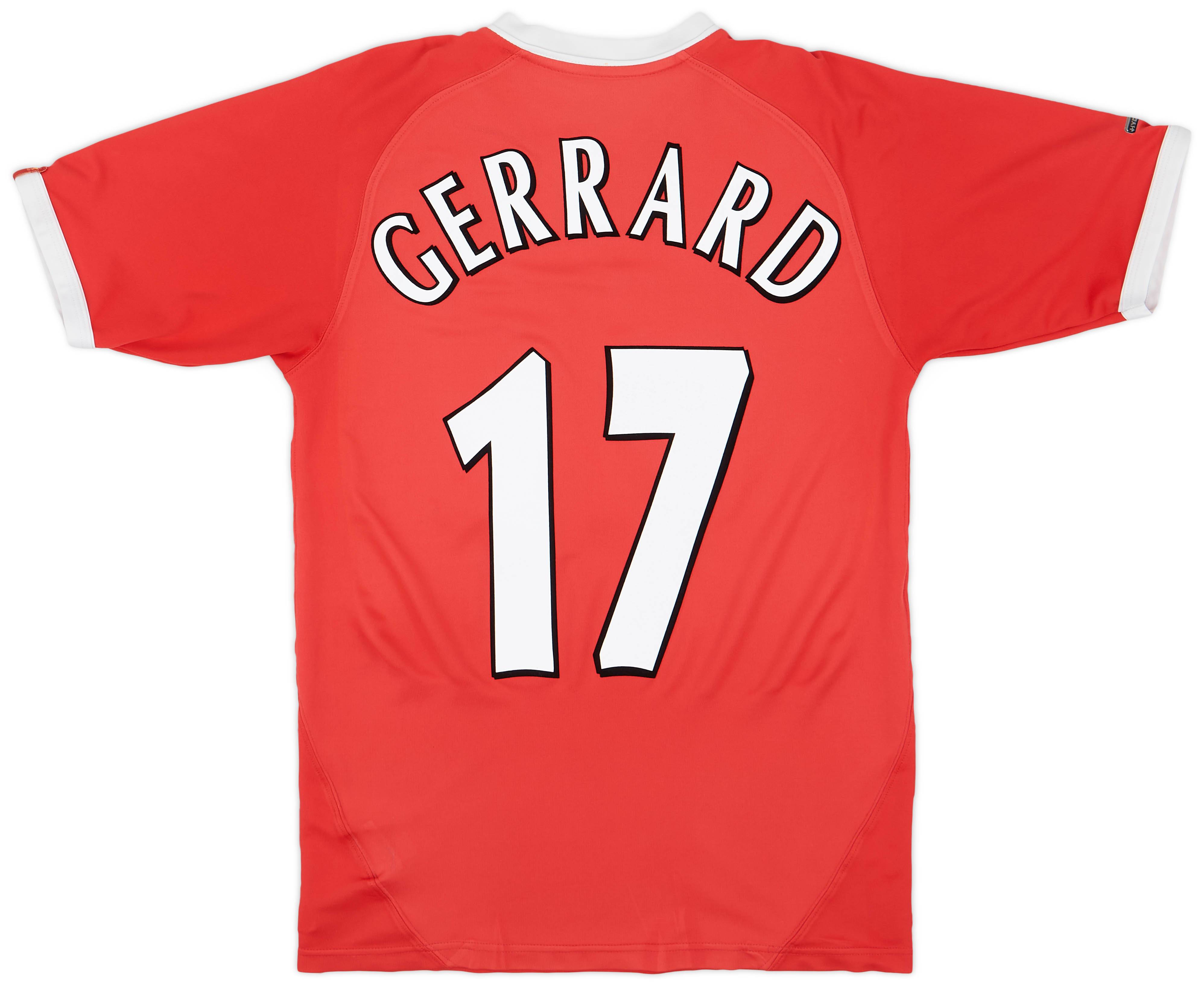 2001-03 Liverpool CL Shirt Gerrard #17 - 5/10 - (M)