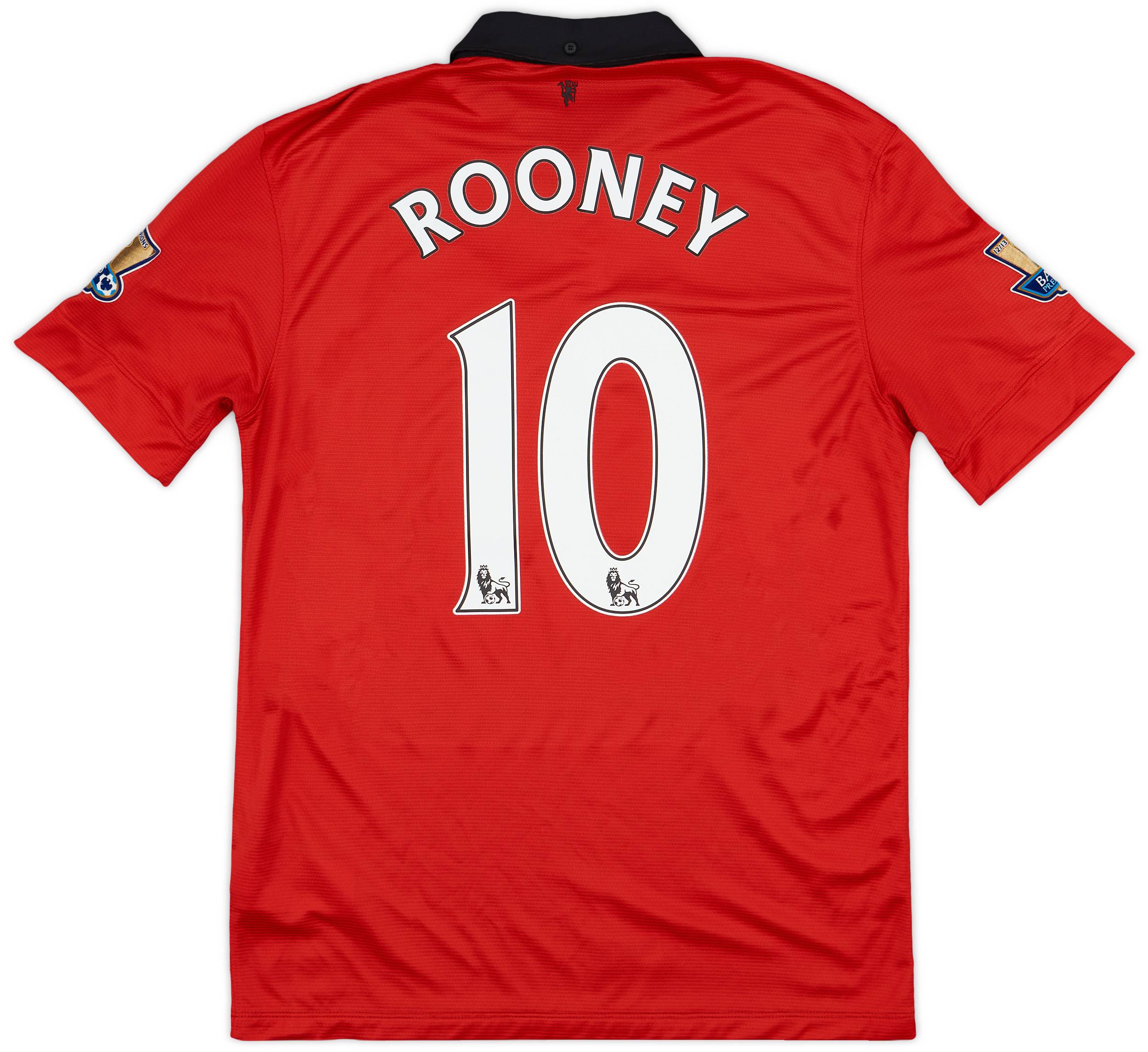 2013-14 Manchester United Home Shirt Rooney #10 - 8/10 - (M)