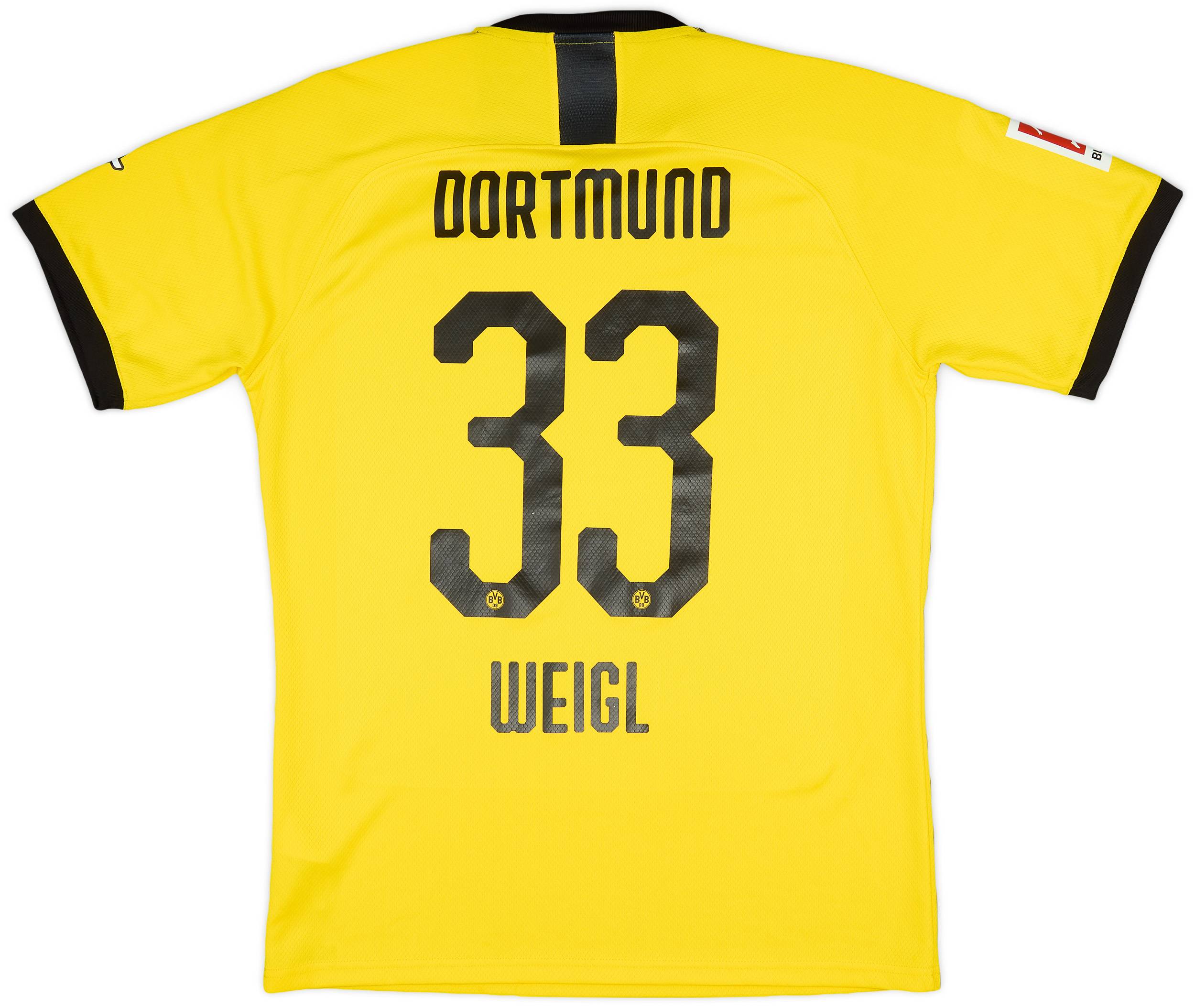 2019-20 Borussia Dortmund Home Shirt Weigl #33 - 7/10 - (L)