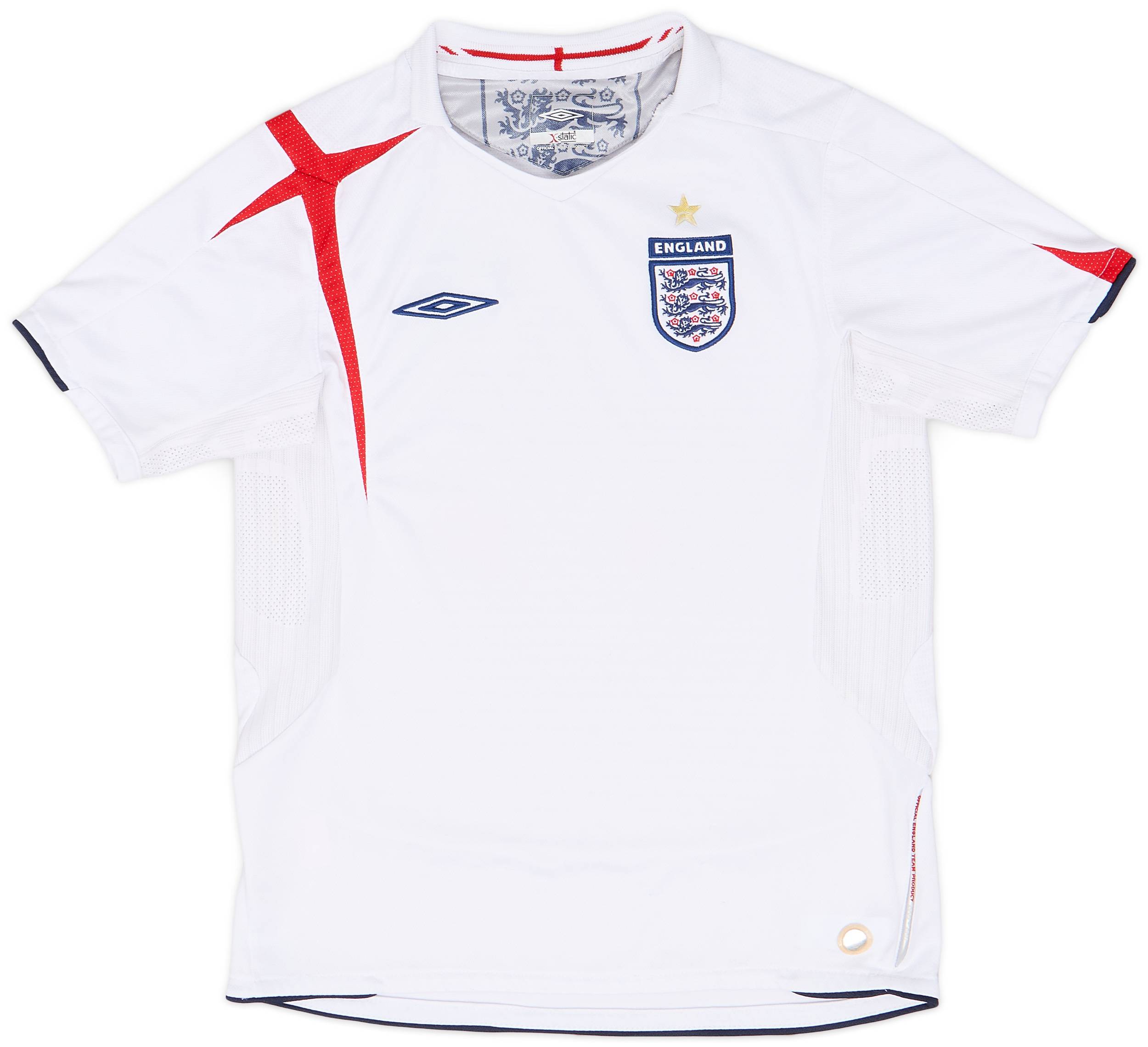 2005-07 England Home Shirt - 8/10 - (M.Boys)