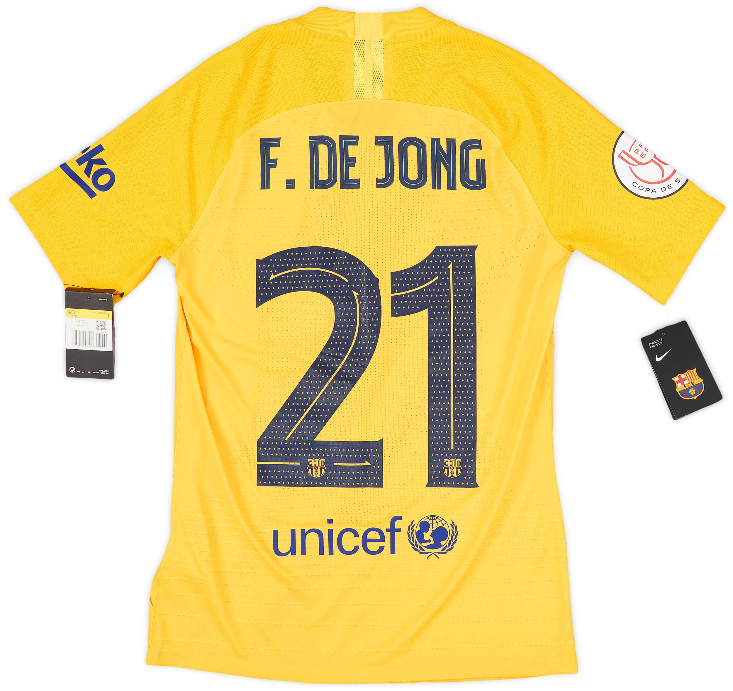 2019-20 Barcelona Authentic 'Senyera' Fourth Shirt De Jong #21 (S)