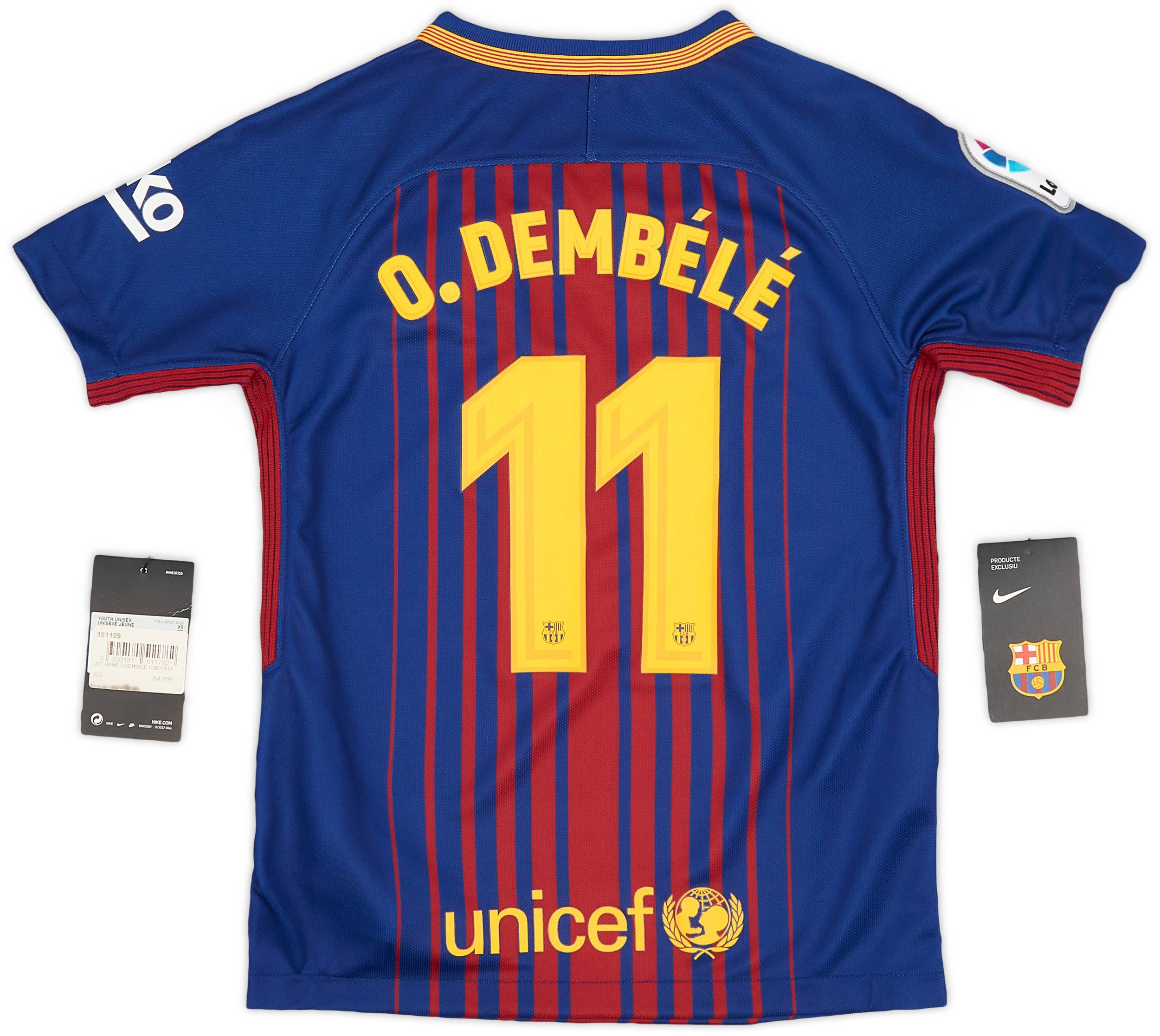 2017-18 Barcelona Home Shirt O. Dembélé #11 (4-5 Years)