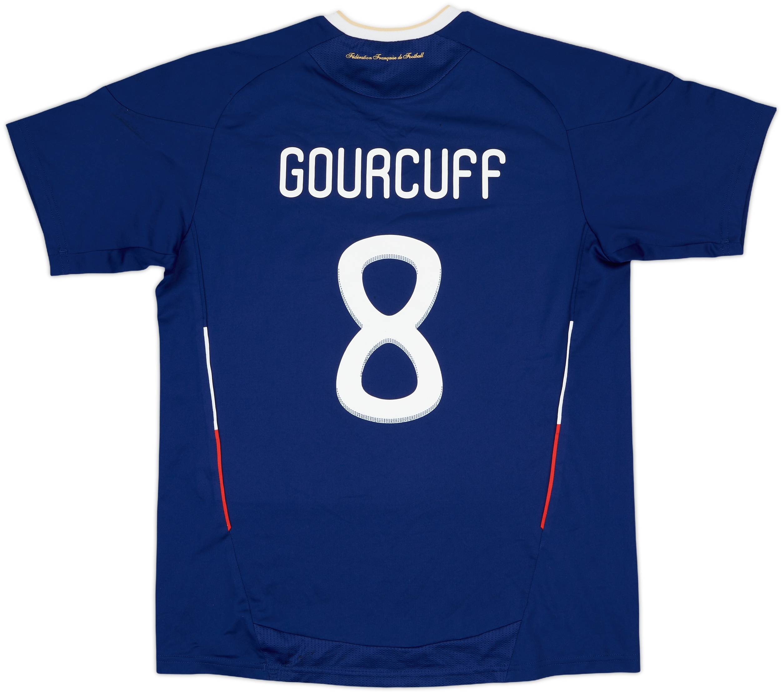 フランス代表 2009 ユニフォーム GOURCUFF 正規品 2009-10 France Home Shirt Gourcuff #8 - 7/10 - (XL.Boys)