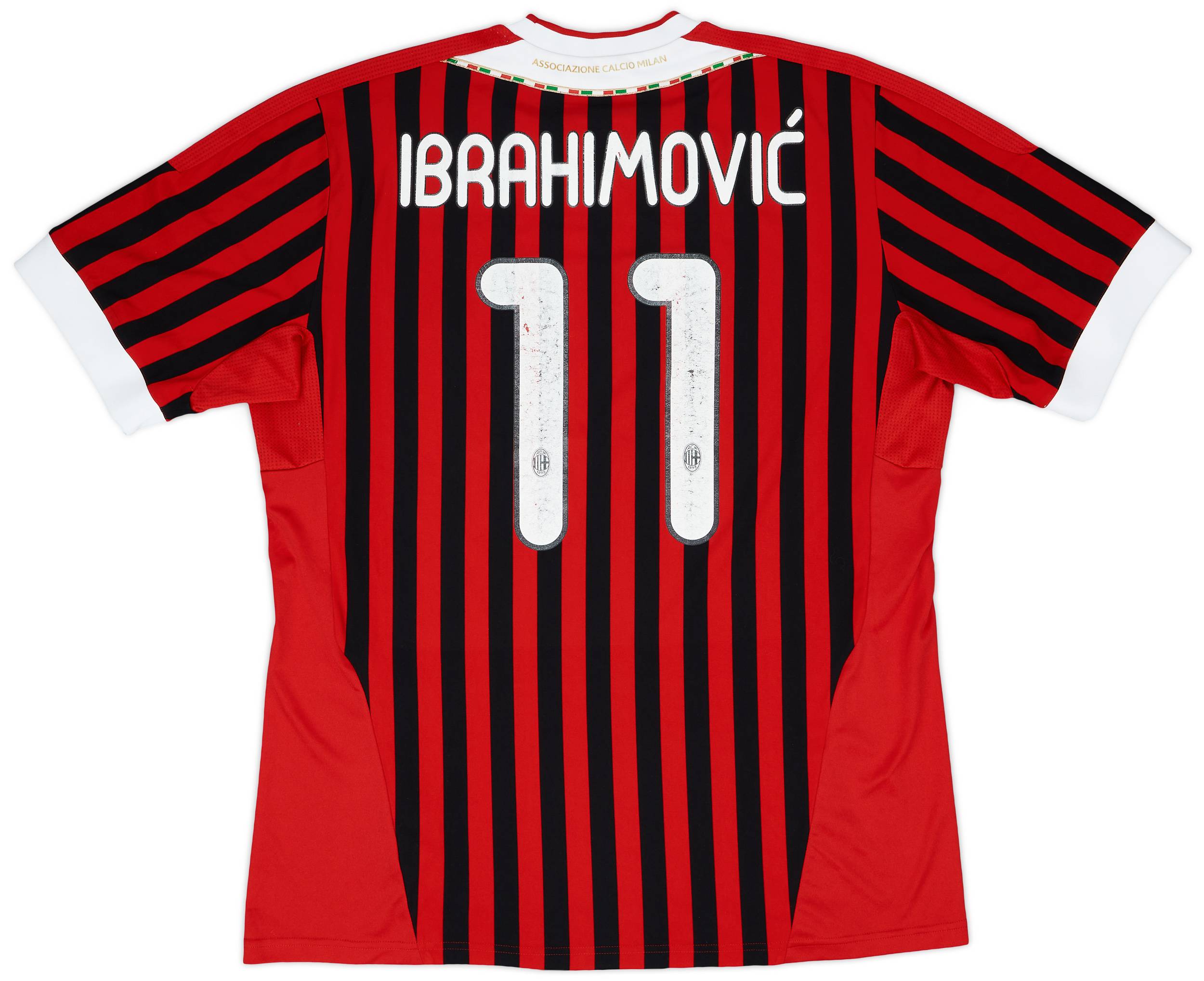 2011-12 AC Milan Home Shirt Ibrahimovic #11 - 6/10 - (XL)