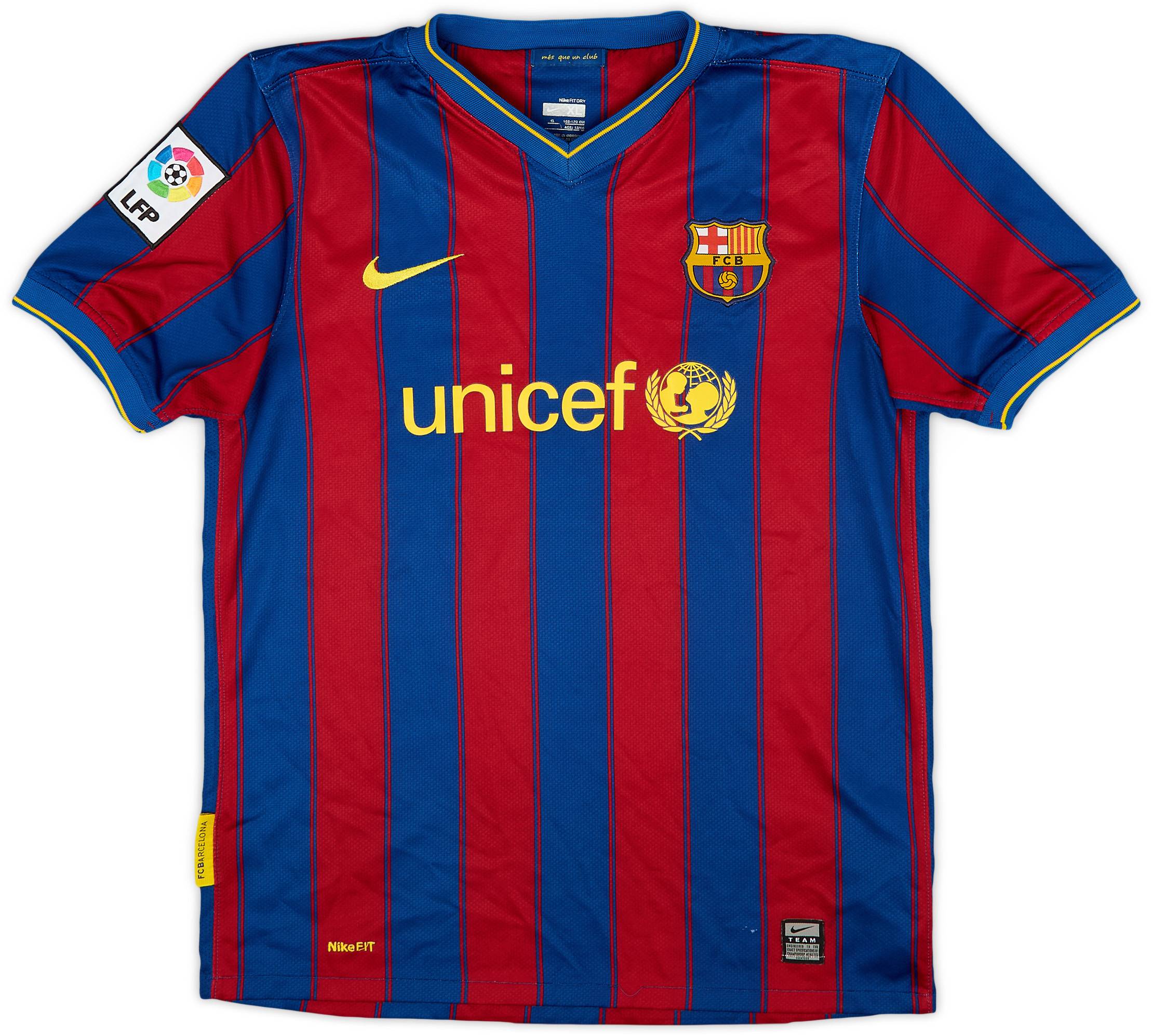 2009-10 Barcelona Home Shirt - 7/10 - (XL.Boys)