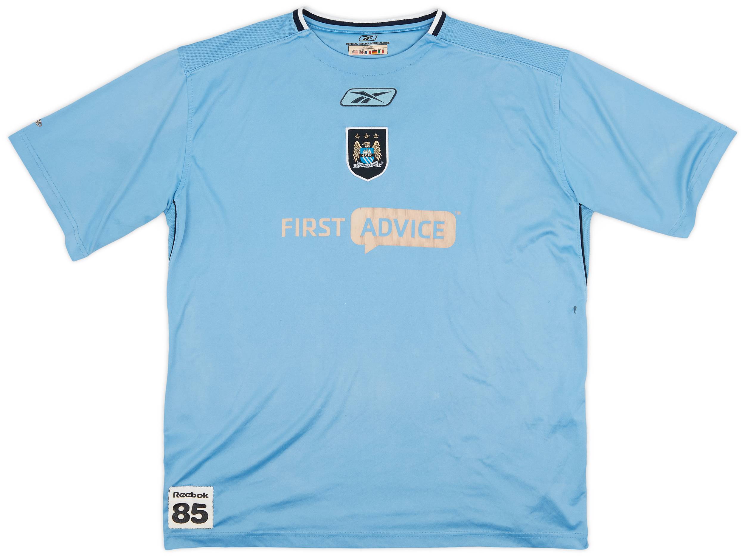 2003-04 Manchester City Reebok 'Player Issue' Training Shirt - 6/10 - (XL)