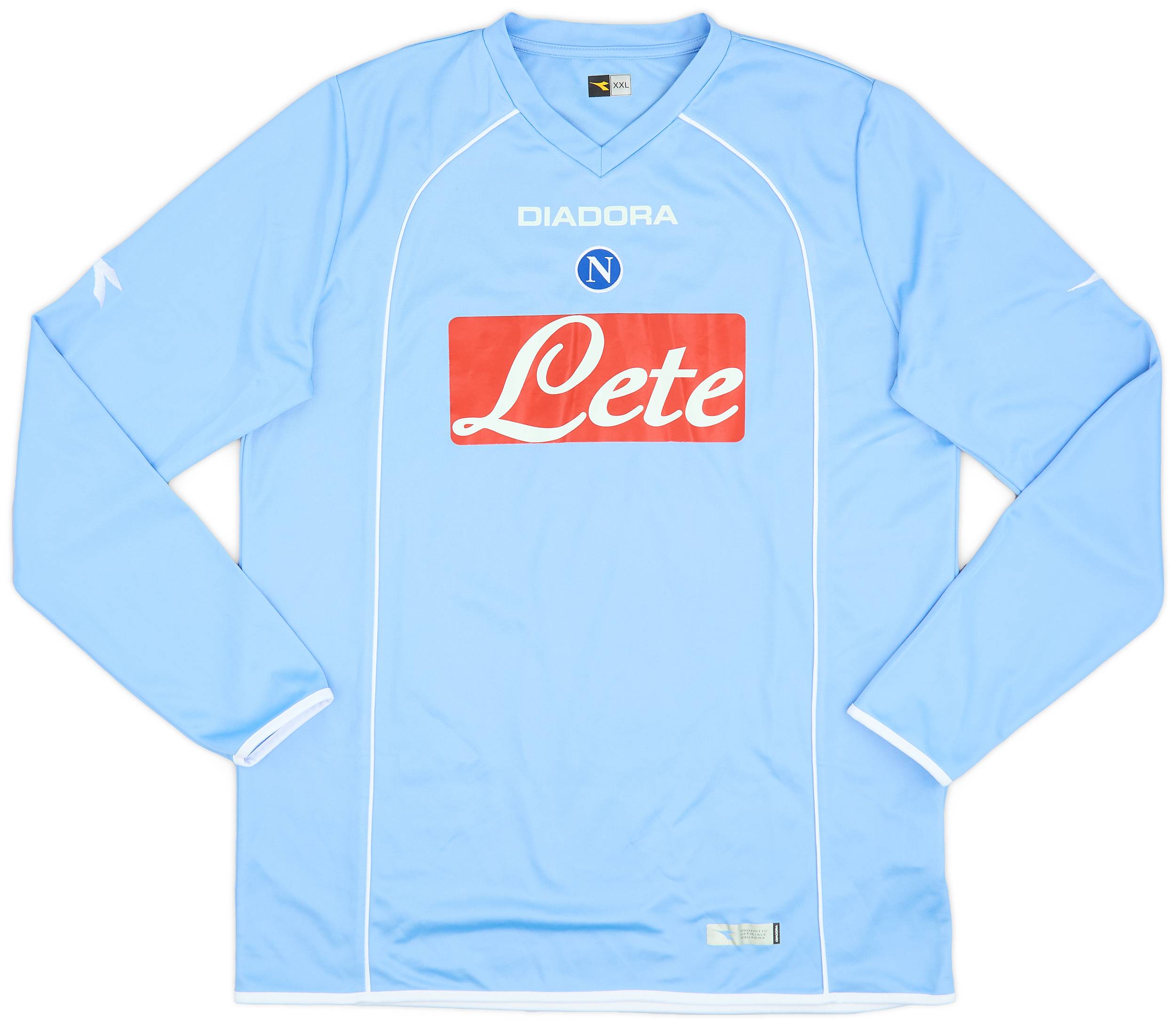 2006-07 Napoli Home L/S Shirt - 8/10 - (XXL)