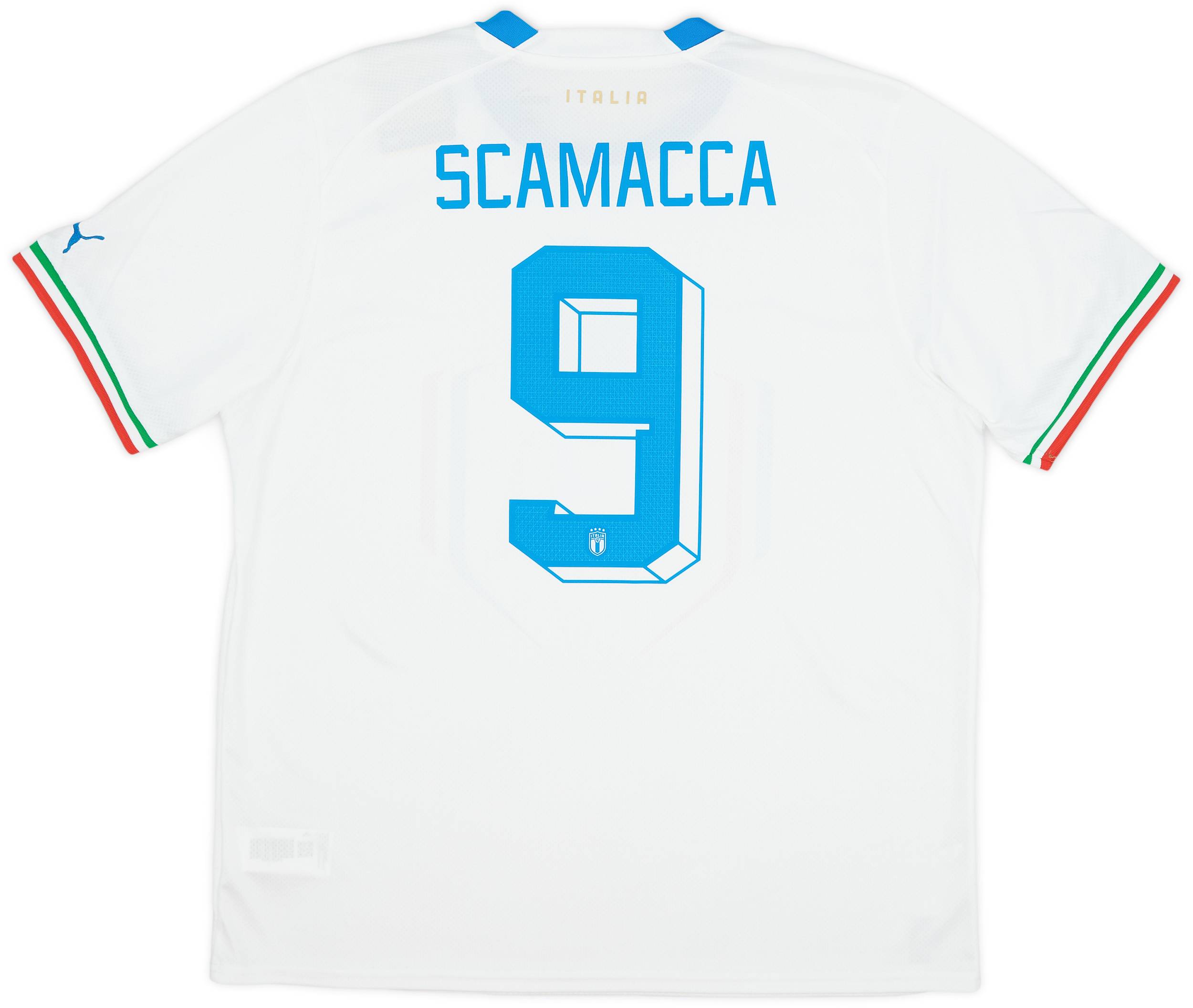 2022-23 Italy Authentic Away Shirt Scamacca #9 (XL)