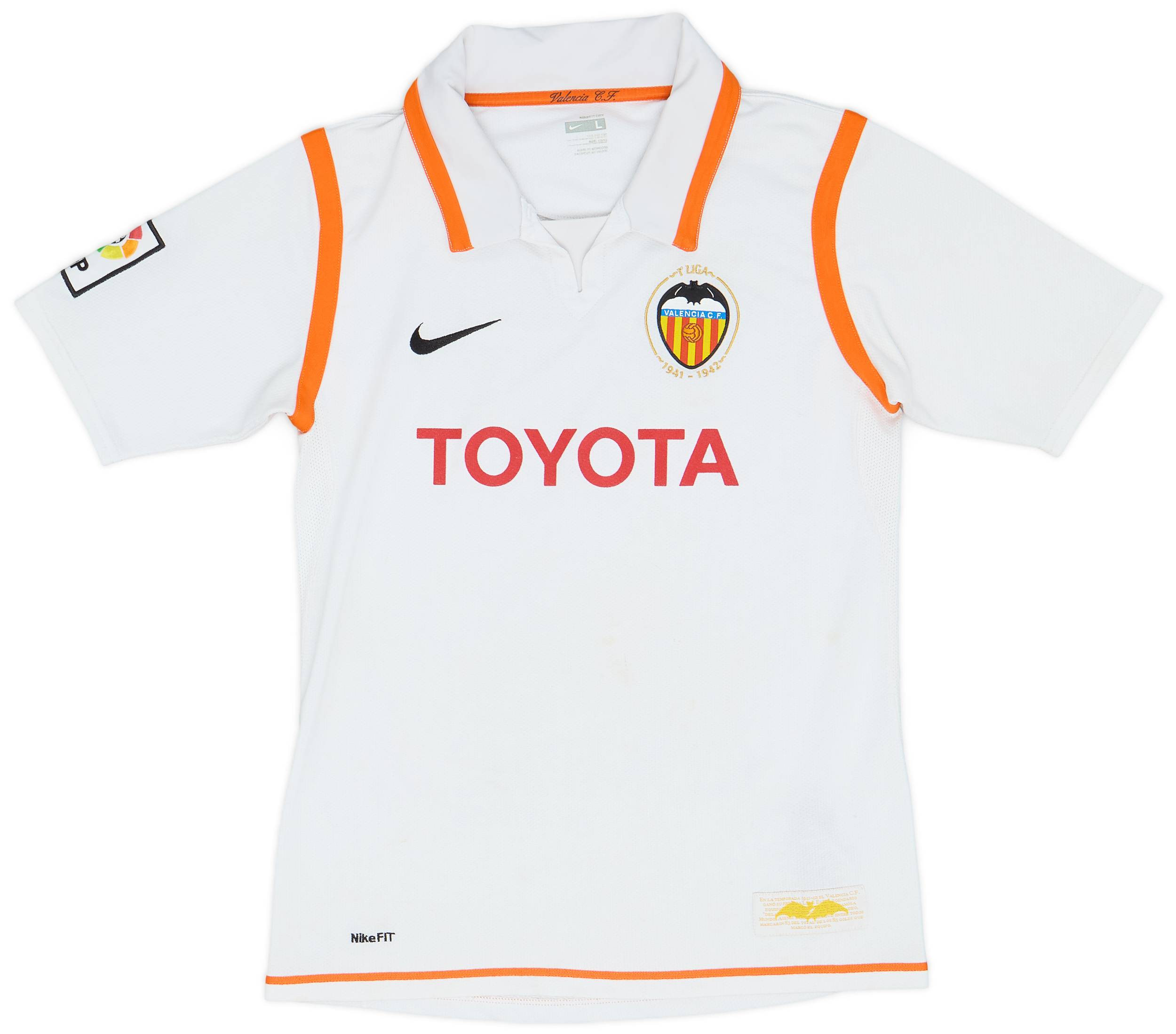 2007-08 Valencia Home Shirt - 6/10 - (L.Boys)