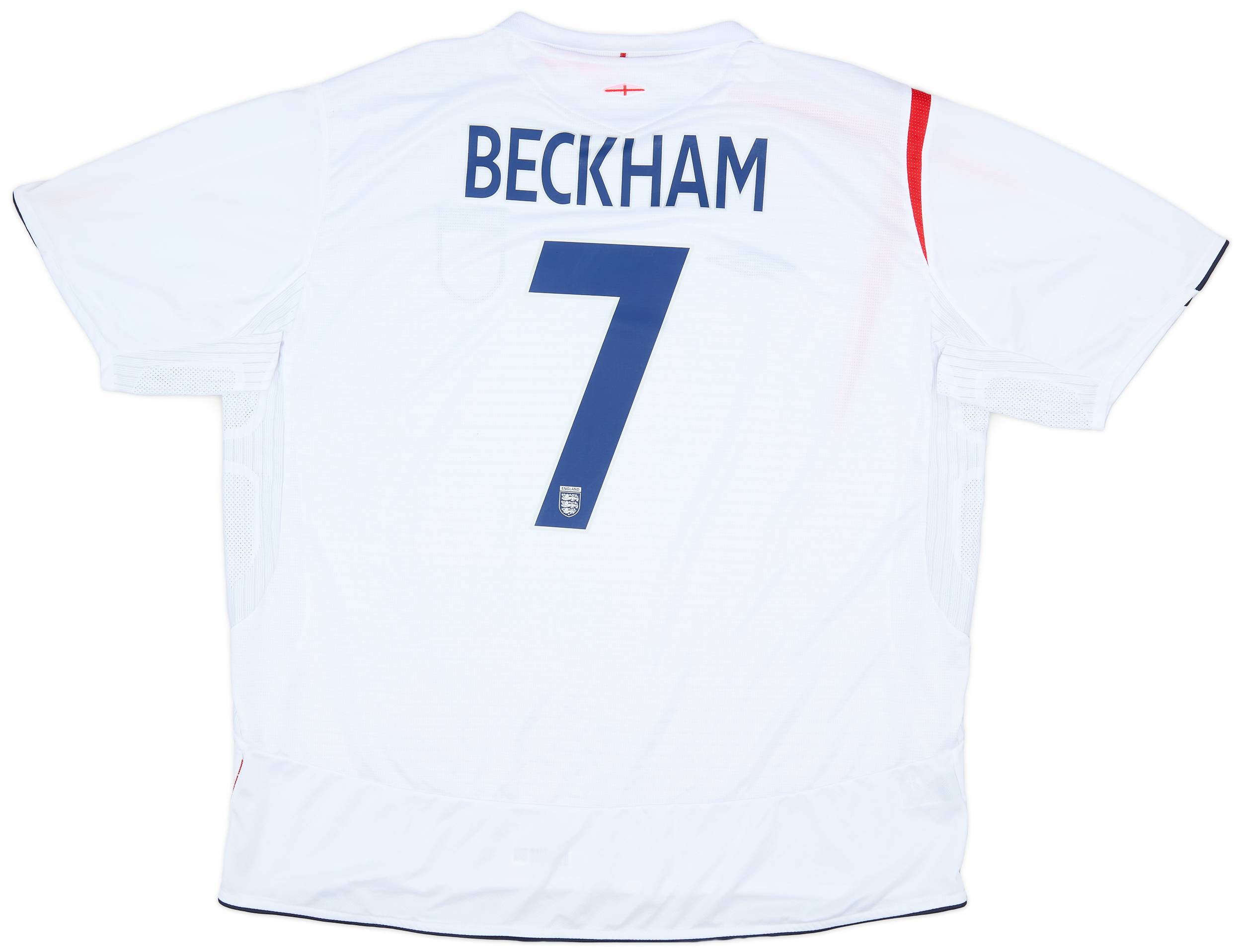 2005-07 England Home Shirt Beckham #7 - 9/10 - (3XL)