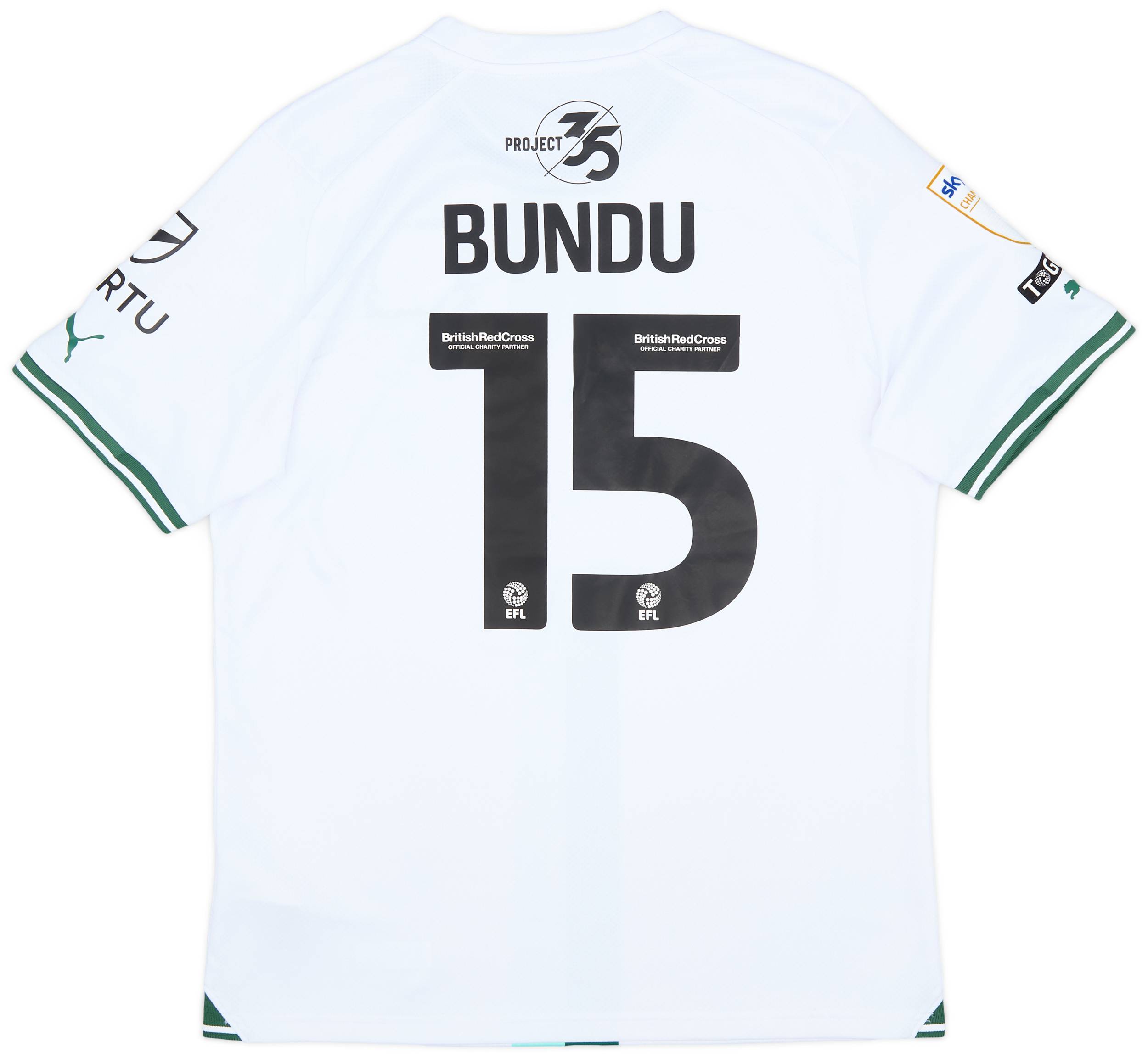2023-24 Plymouth Match Issue Away Shirt Bundu #15