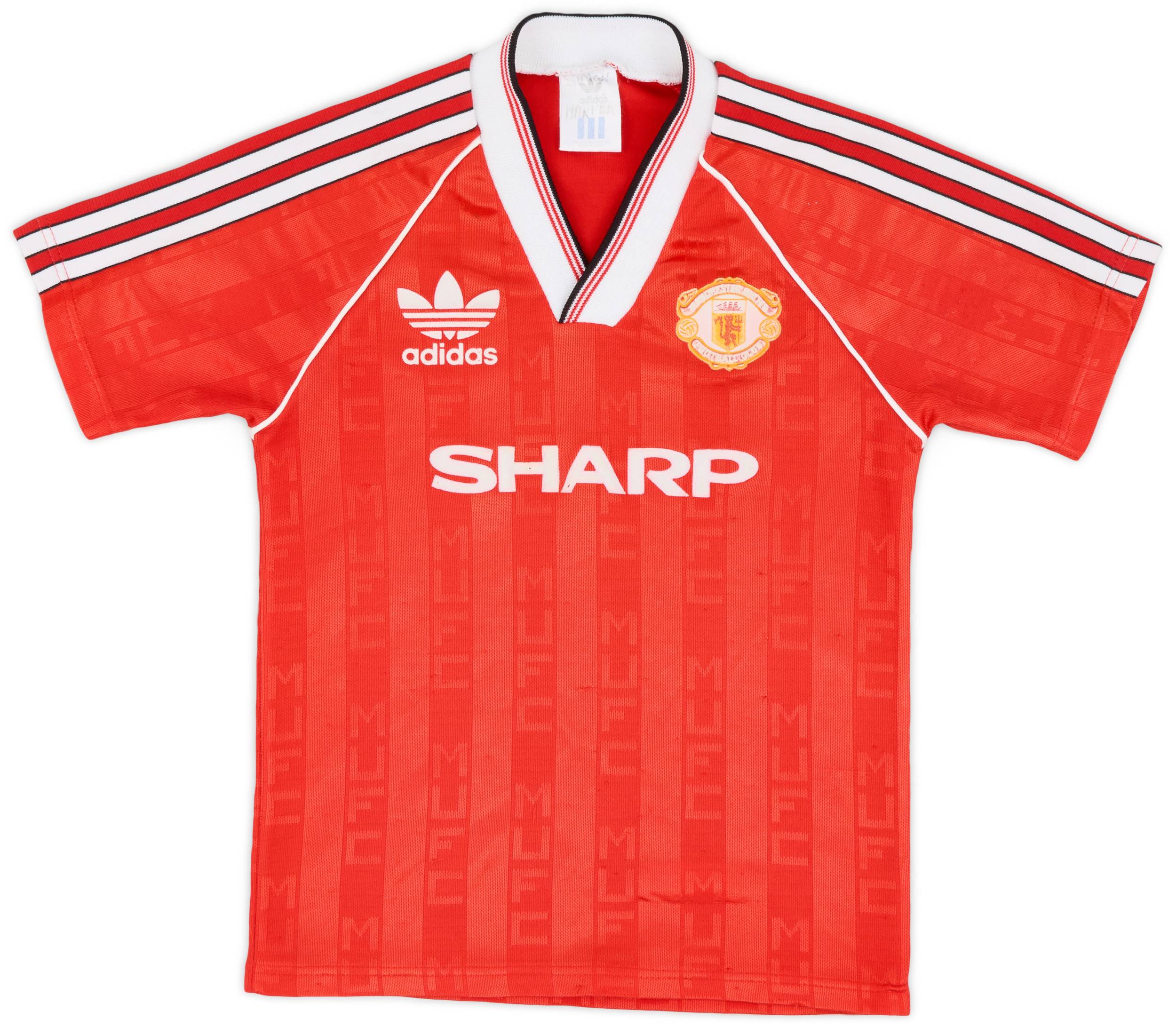 1988-90 Manchester United Home Shirt - 6/10 - (S.Boys)