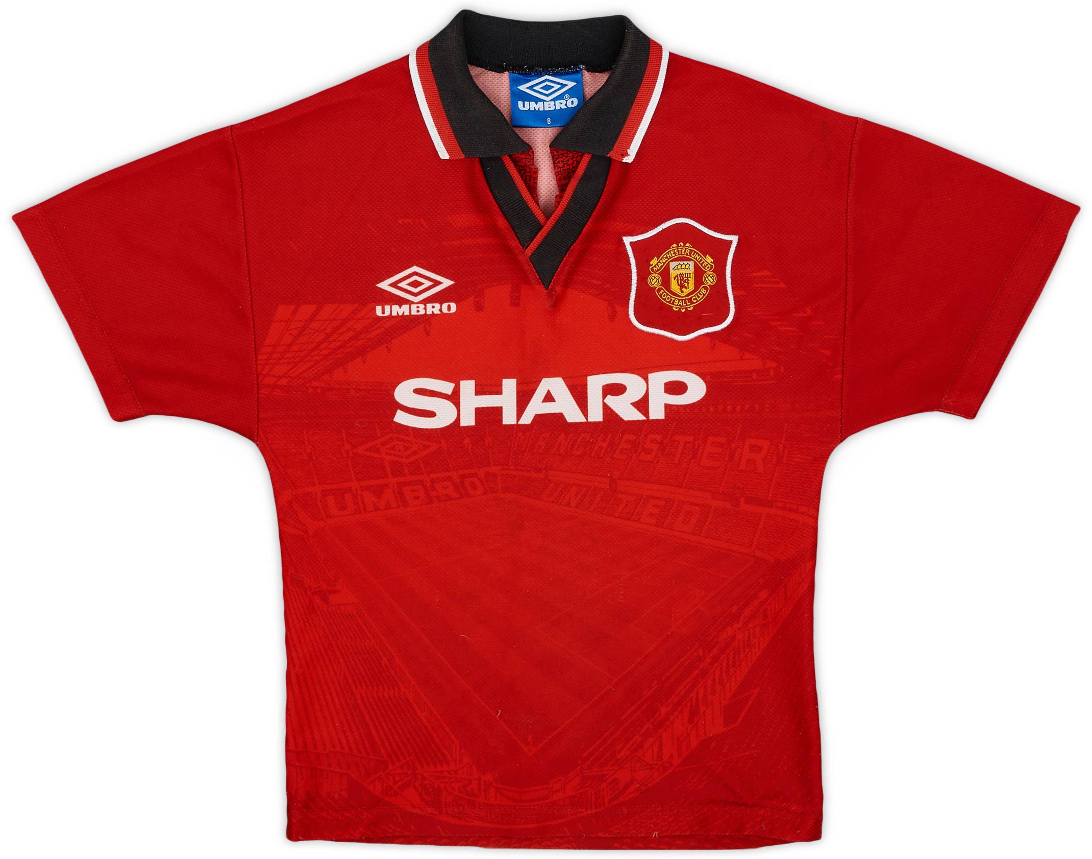 1994-96 Manchester United Home Shirt - 8/10 - (S.Boys)