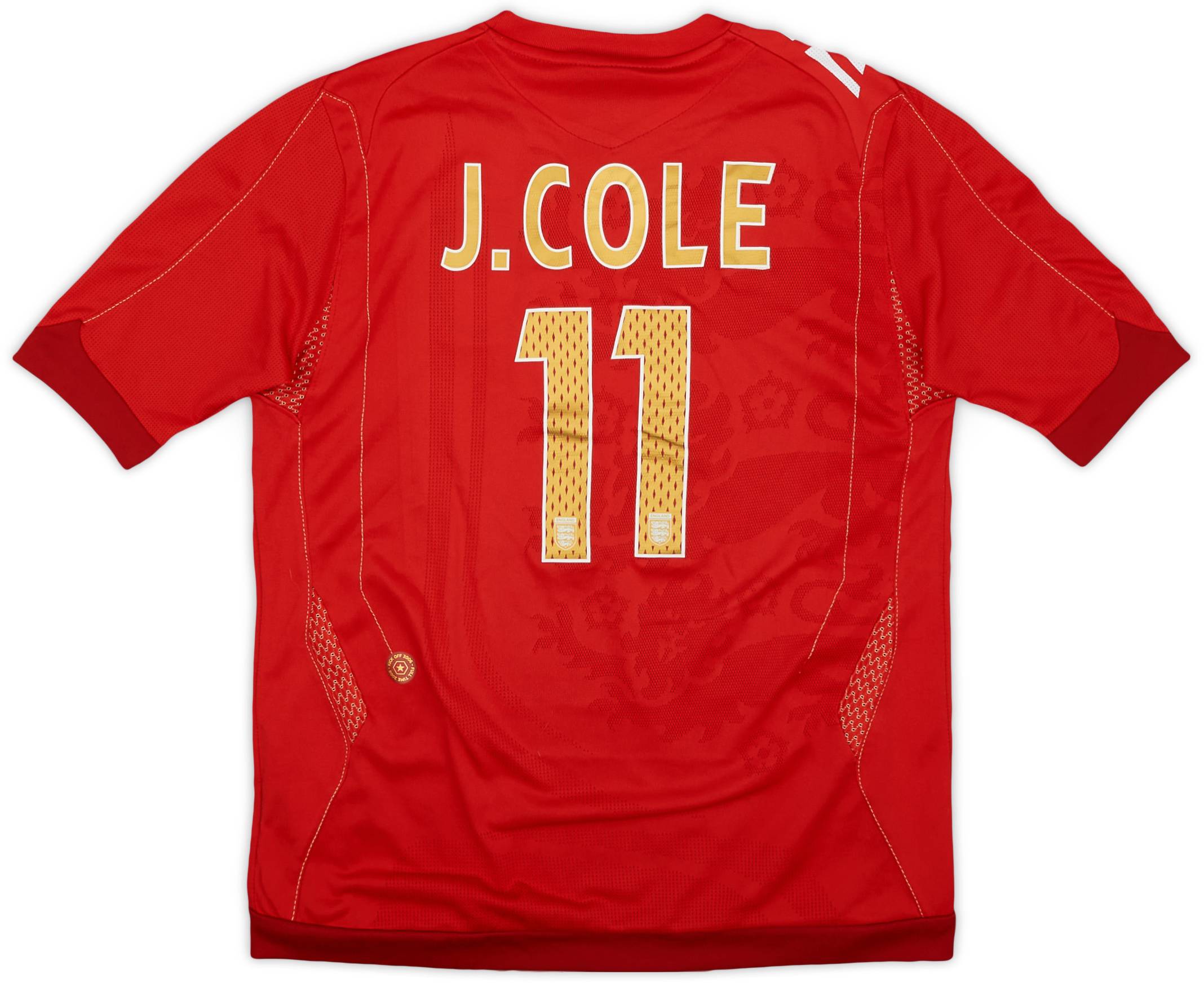 2006-08 England Away Shirt J. Cole #11 - 9/10 - (M.Boys)