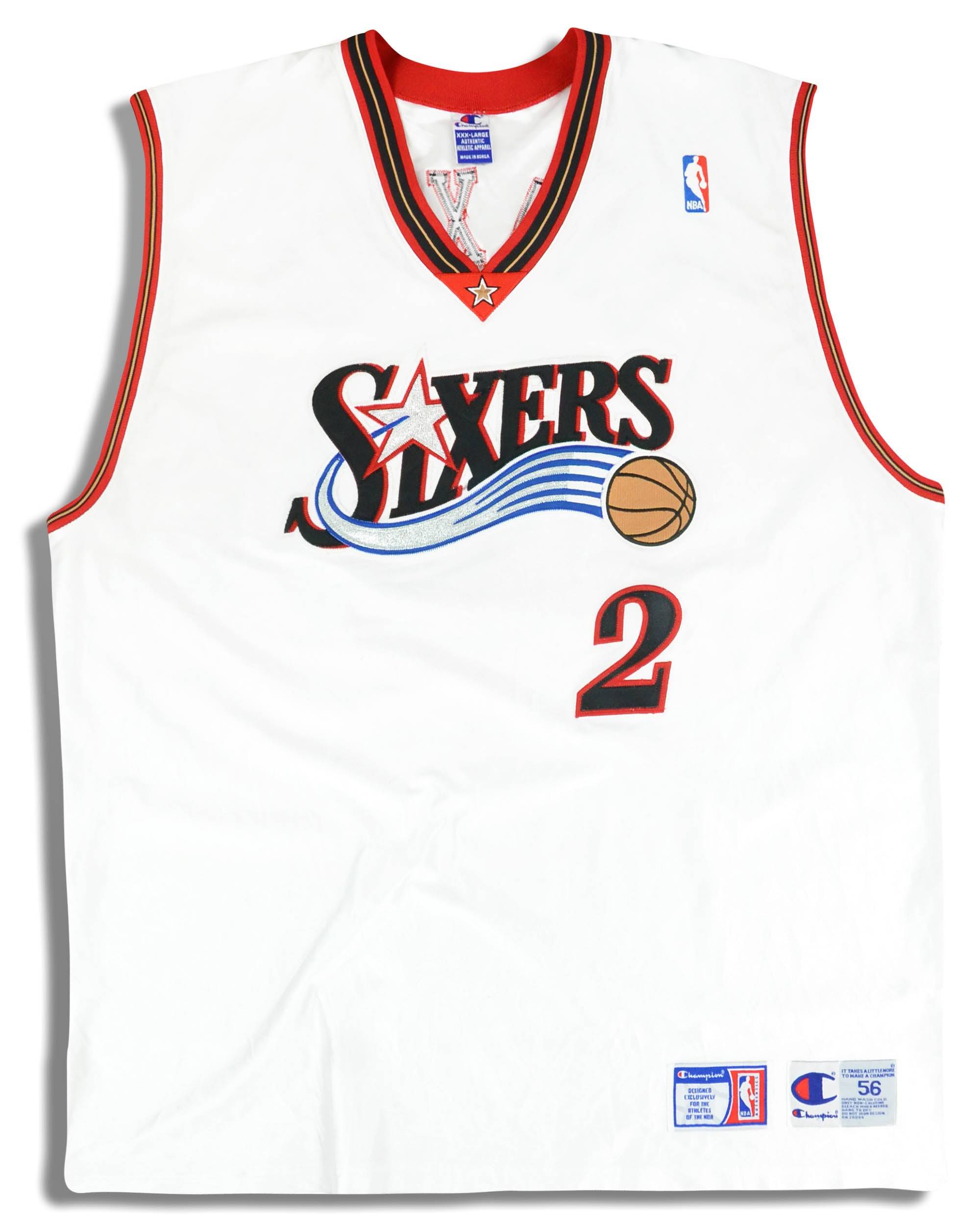 2000-02 Authentic Philadelphia 76ers Claxton #12 Champion Jersey (Home) 3XL