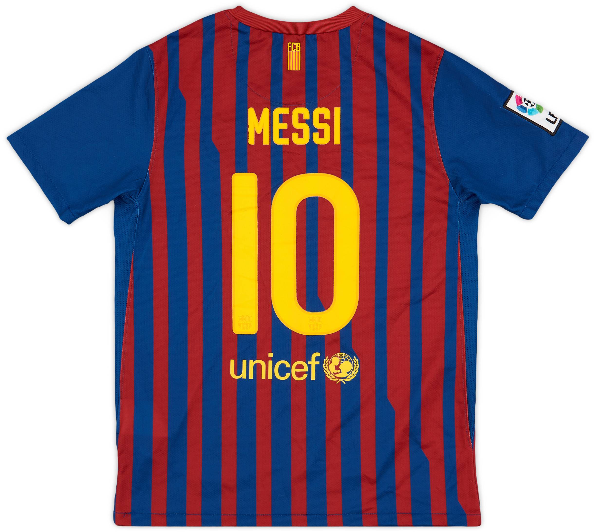2011-12 Barcelona Home Shirt Messi #10 - 8/10 - (L.Boys)