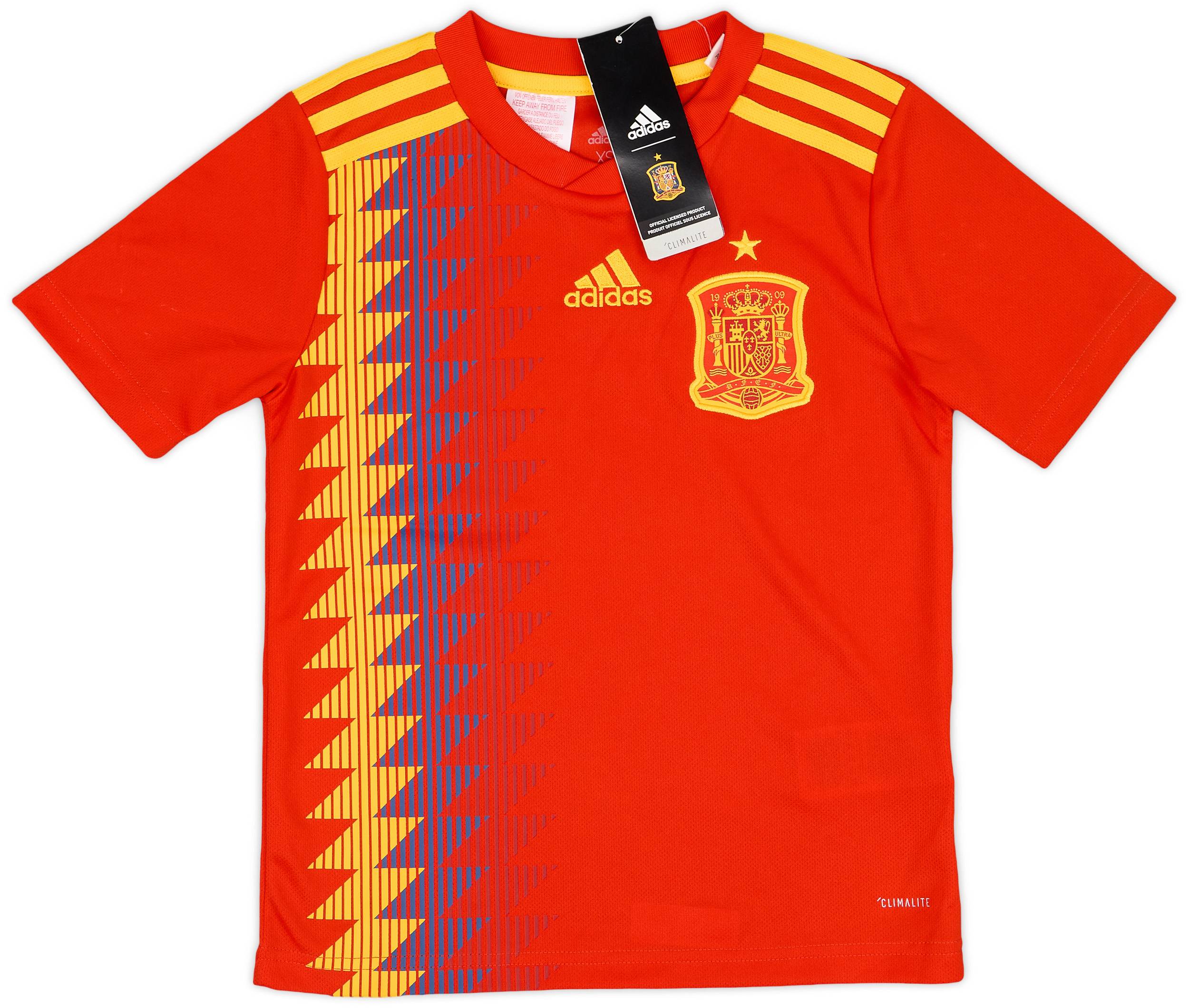2018-19 Spain Home Shirt (7-8 Years)