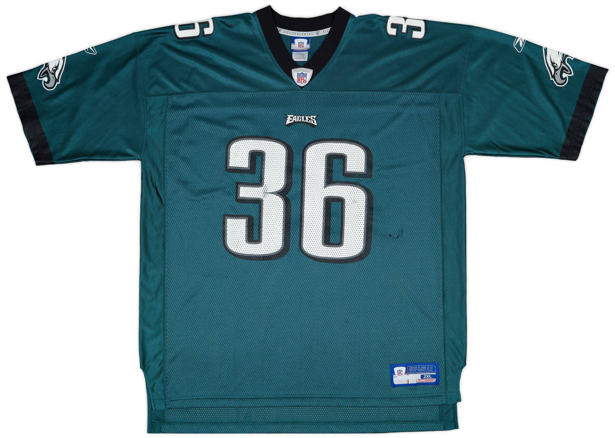 2003-04 Philadelphia Eagles Westbrook #36 Reebok On Field Home Jersey - 7/10 - (XXL)