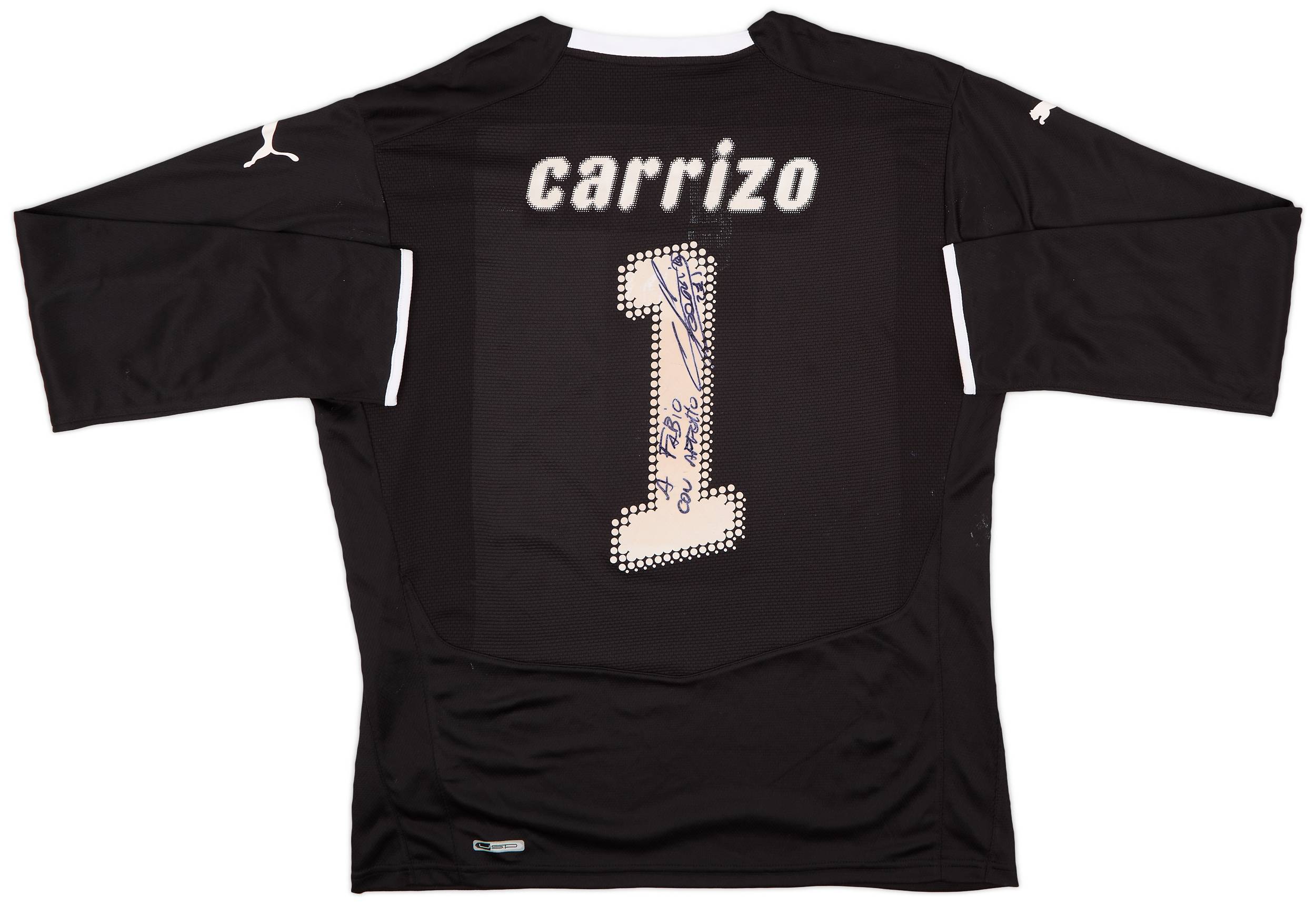 2008-09 Lazio Signed GK Shirt Carrizo #1 - 6/10 - (XL)