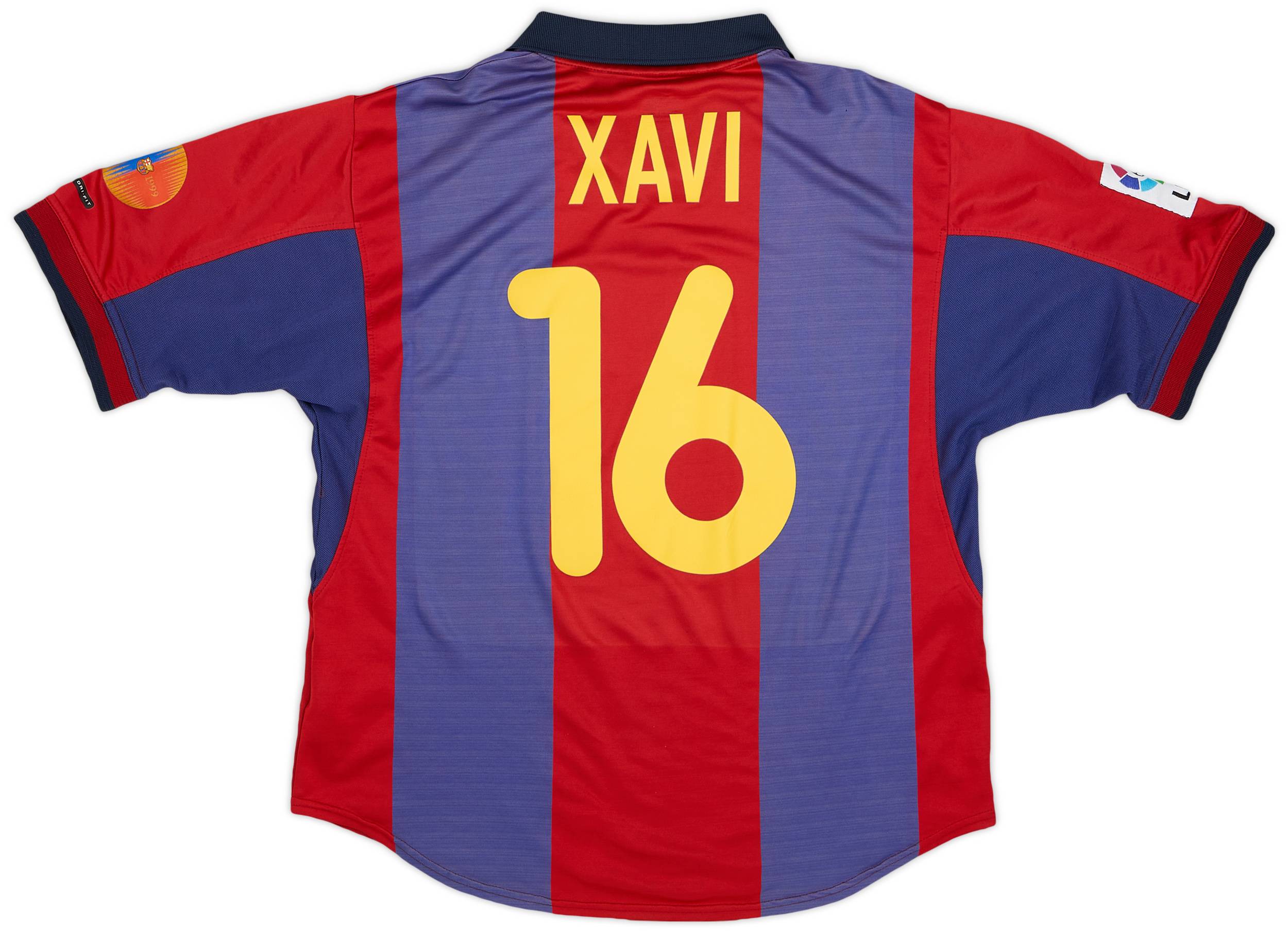 2000-01 Barcelona Home Shirt Xavi #16 - 7/10 - (L)
