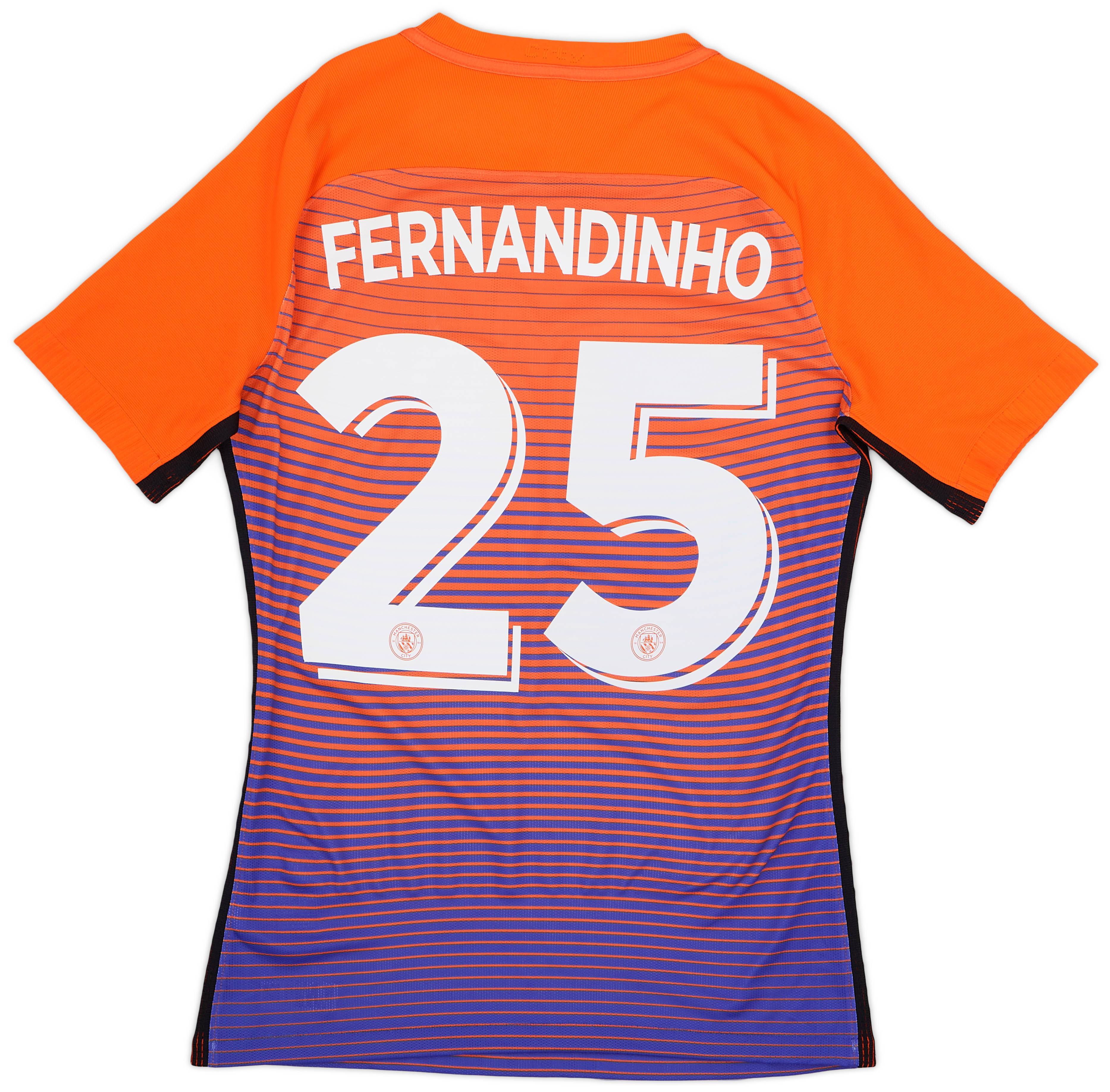 2016-17 Manchester City Authentic Third Shirt Fernandinho #25 - 9/10 - (M)