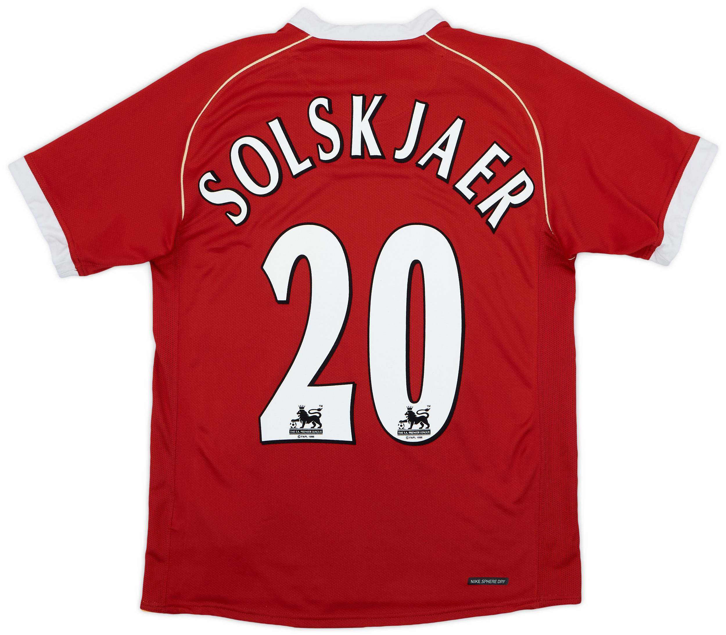 2006-07 Manchester United Home Shirt Solskjaer #20 - 8/10 - (S)