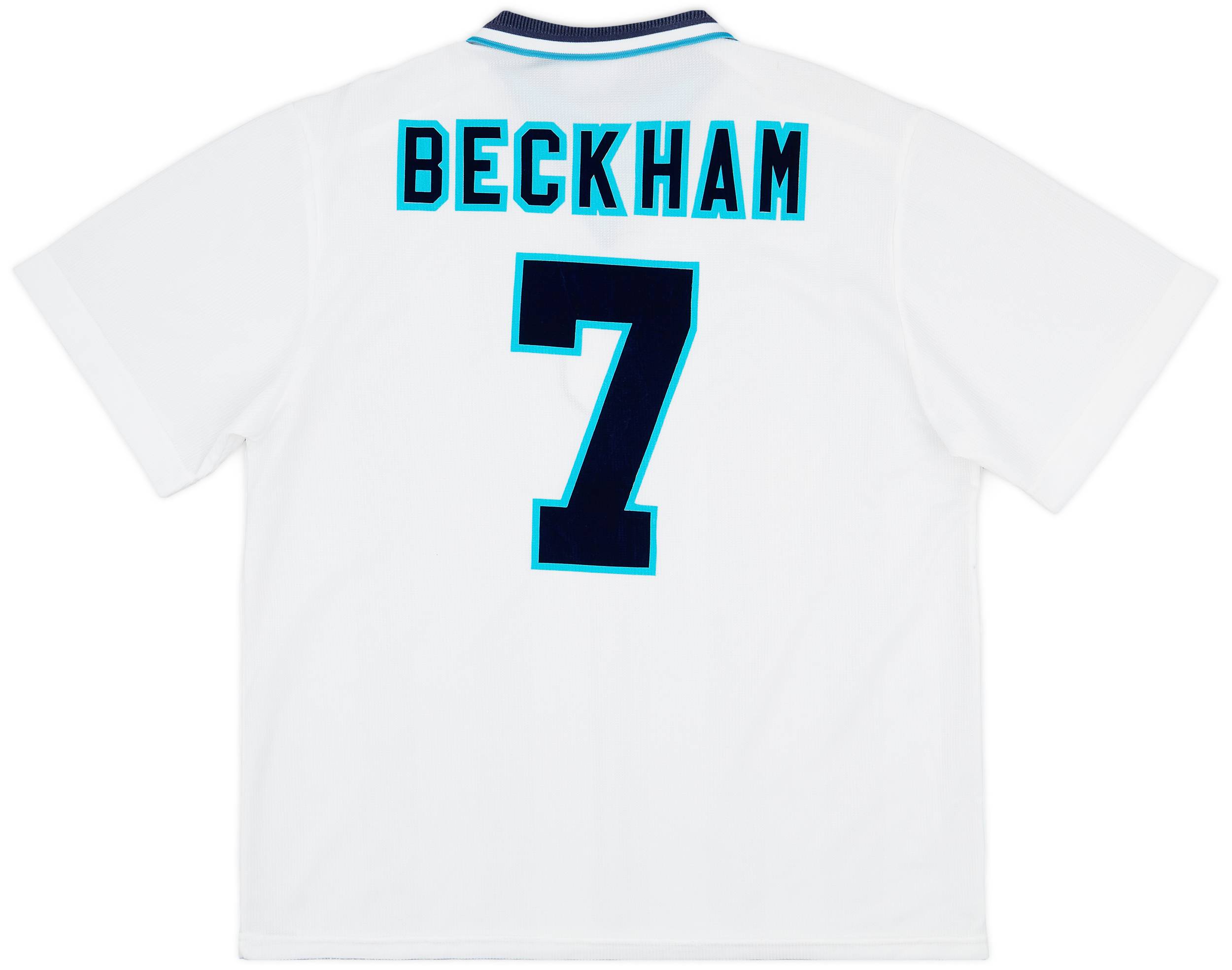 1995-97 England Home Shirt Beckham #7 - 9/10 - (XXL)