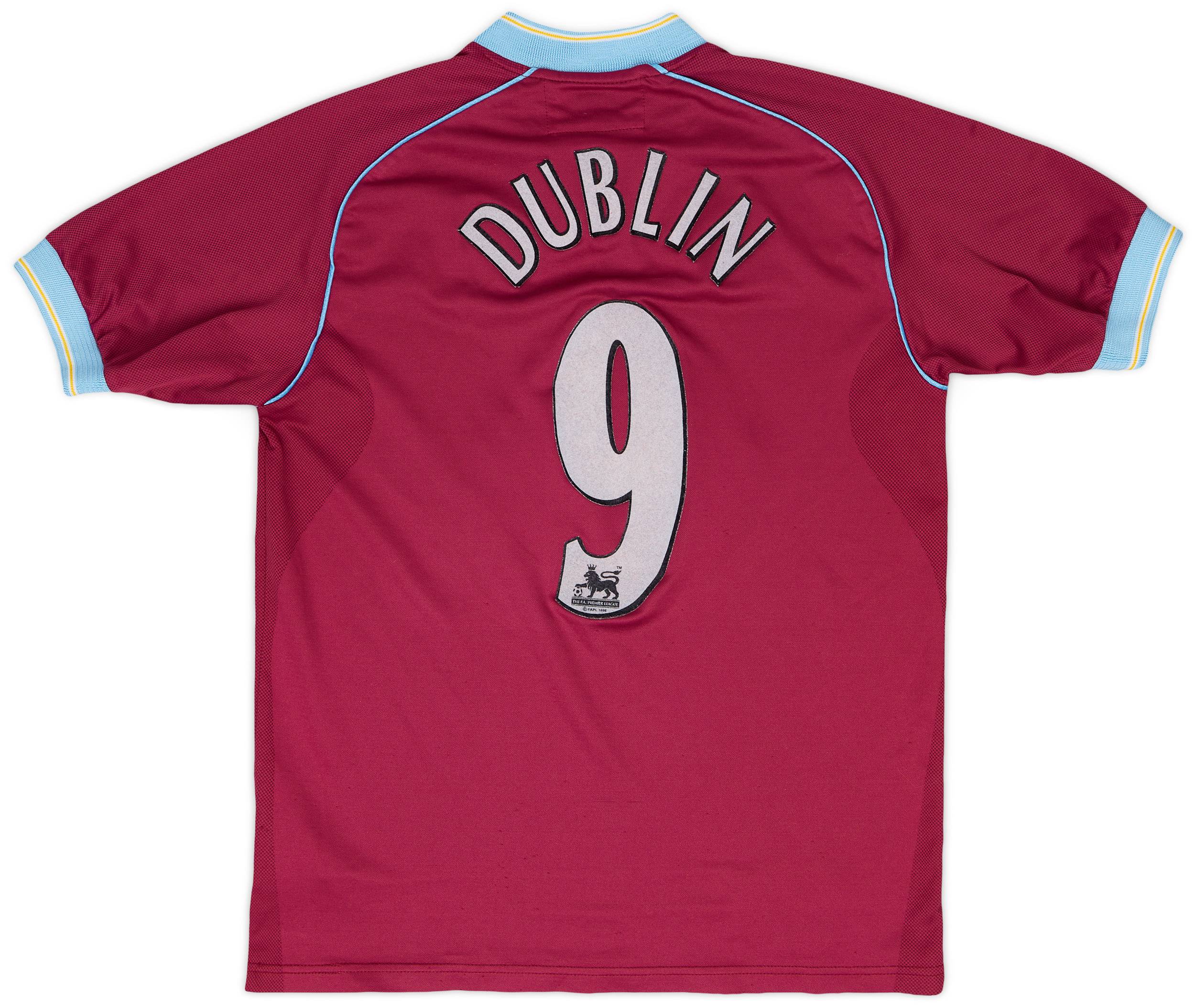 2001-02 Aston Villa Home Shirt Dublin #9 - 6/10 - (Y)