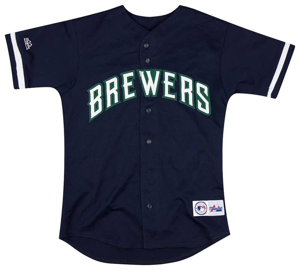 1996 01 Milwaukee Brewers Burnitz 20 Majestic Jersey M