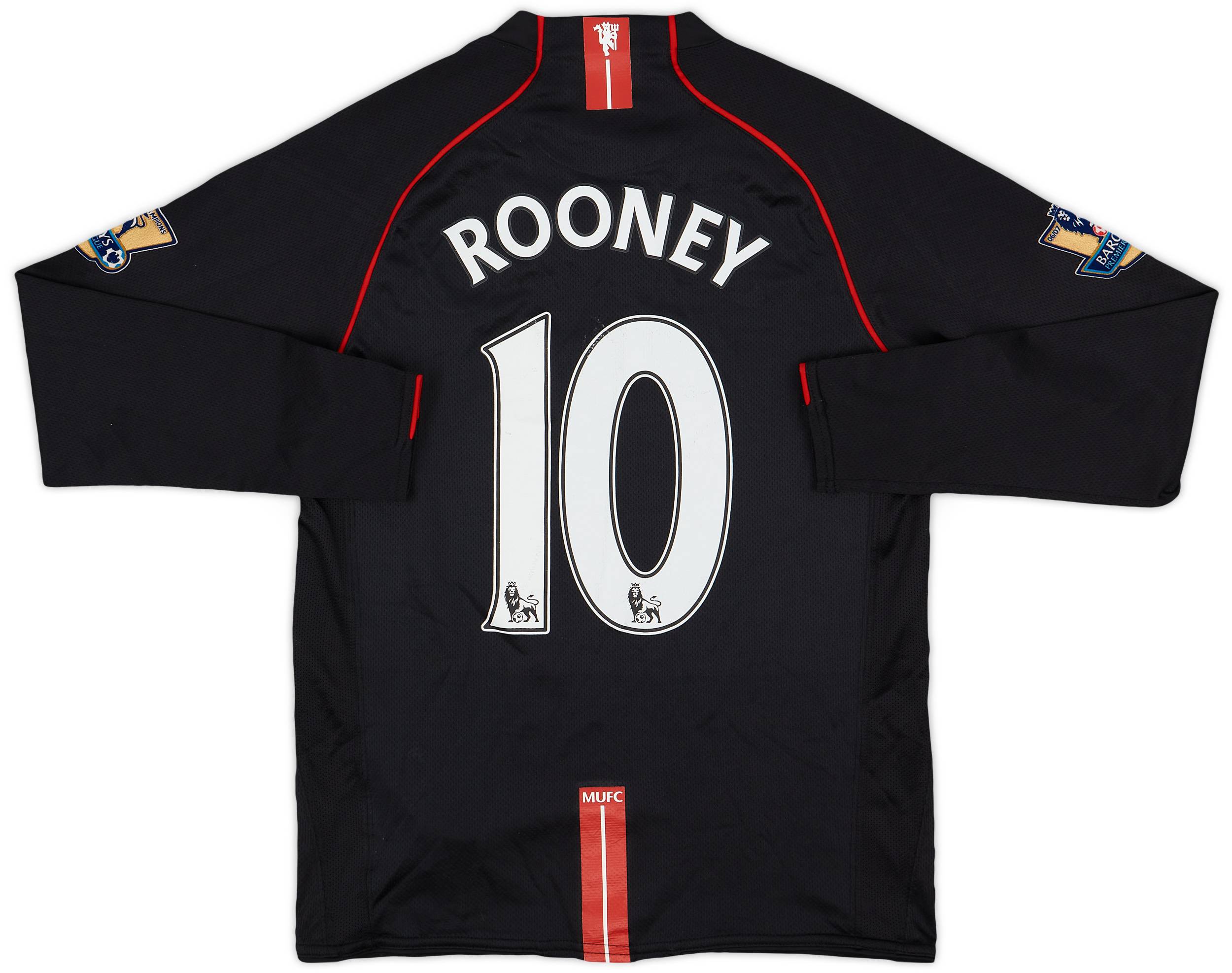 2007-08 Manchester United Away L/S Shirt Rooney #10 - 8/10 - (XL.Boys)