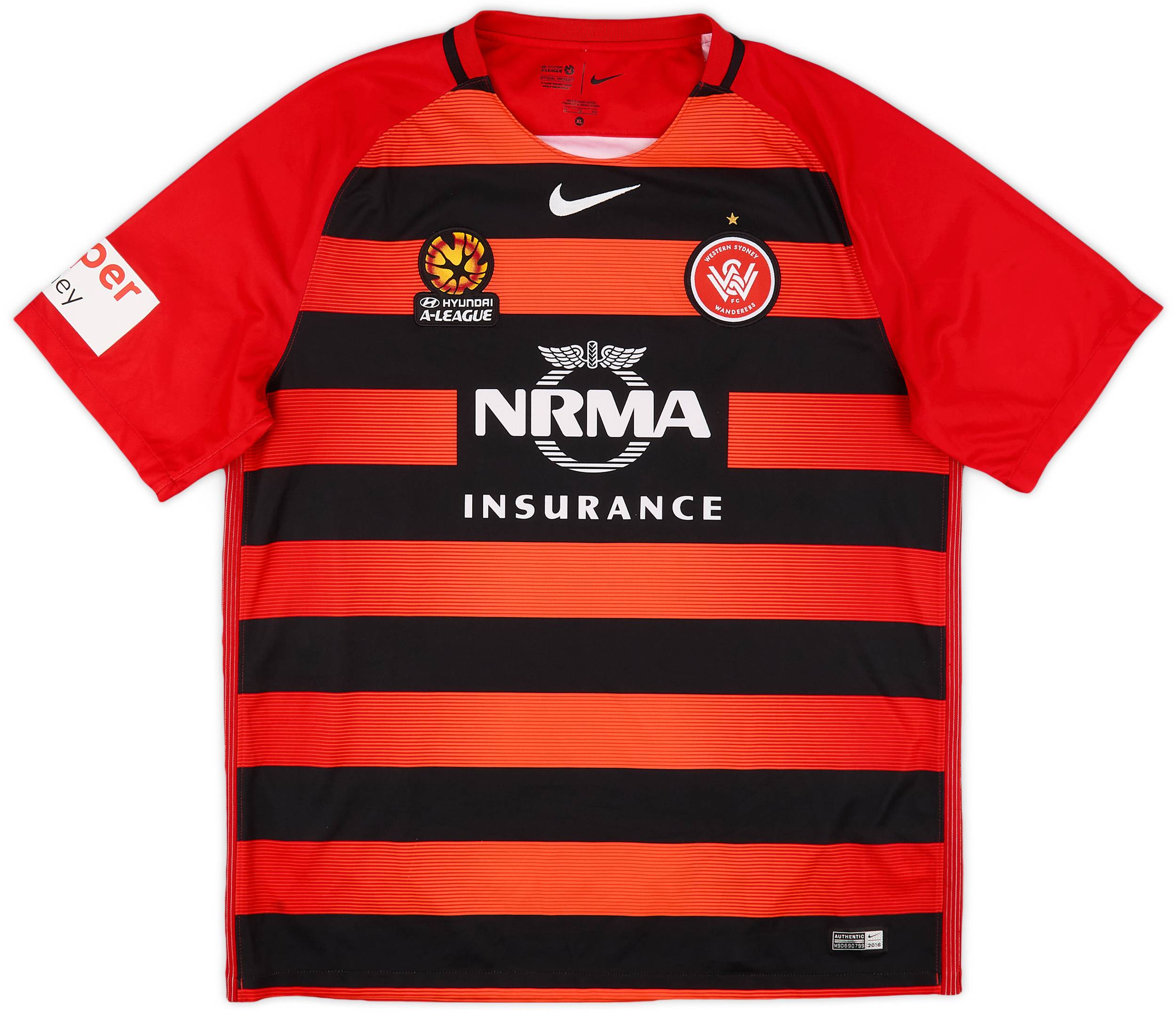 2016-17 Western Sydney Wanderers Home Shirt - 9/10 - (XL)