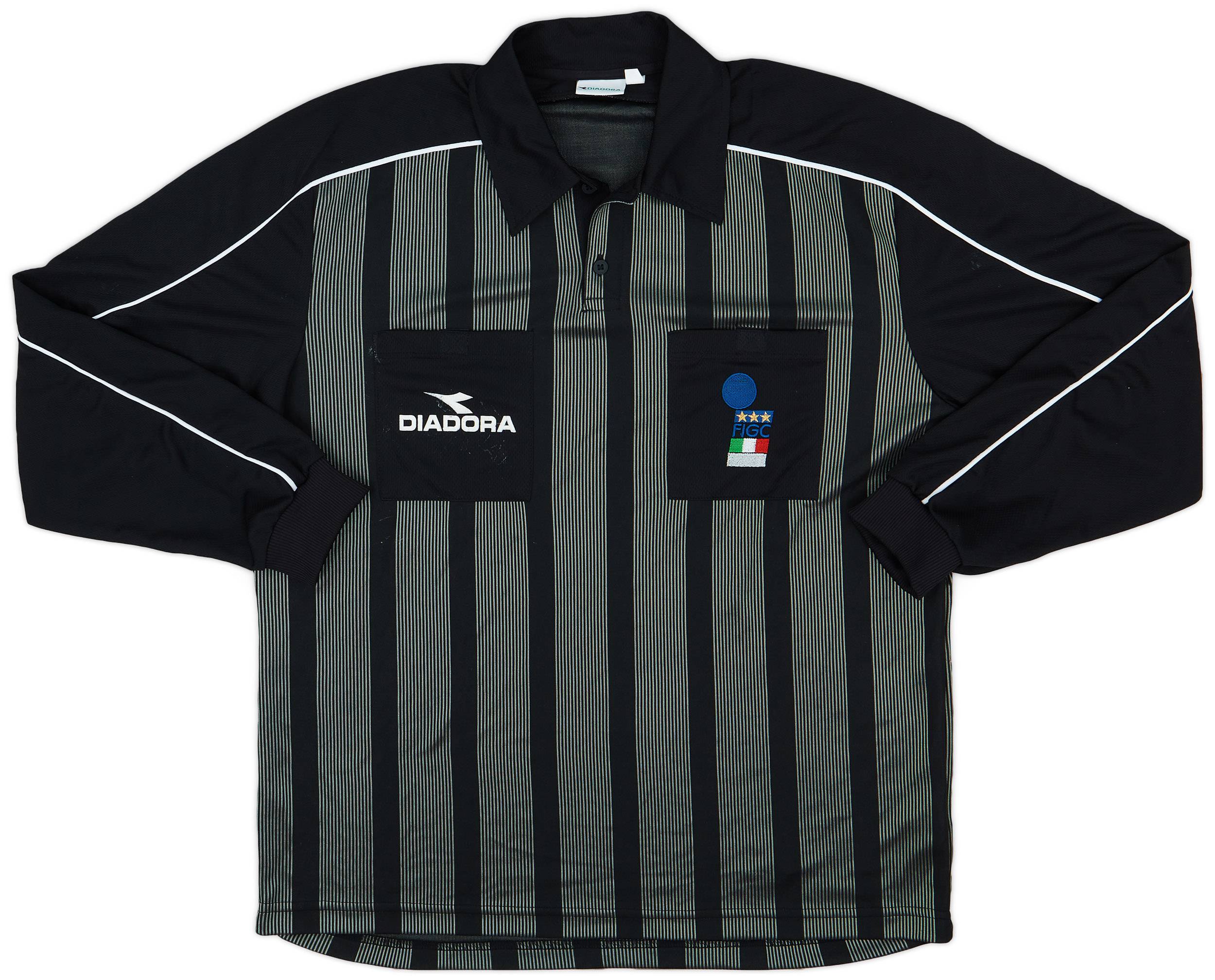 1999-00 Italy FIGC Diadora Referee L/S Shirt - 6/10 - (XXL)