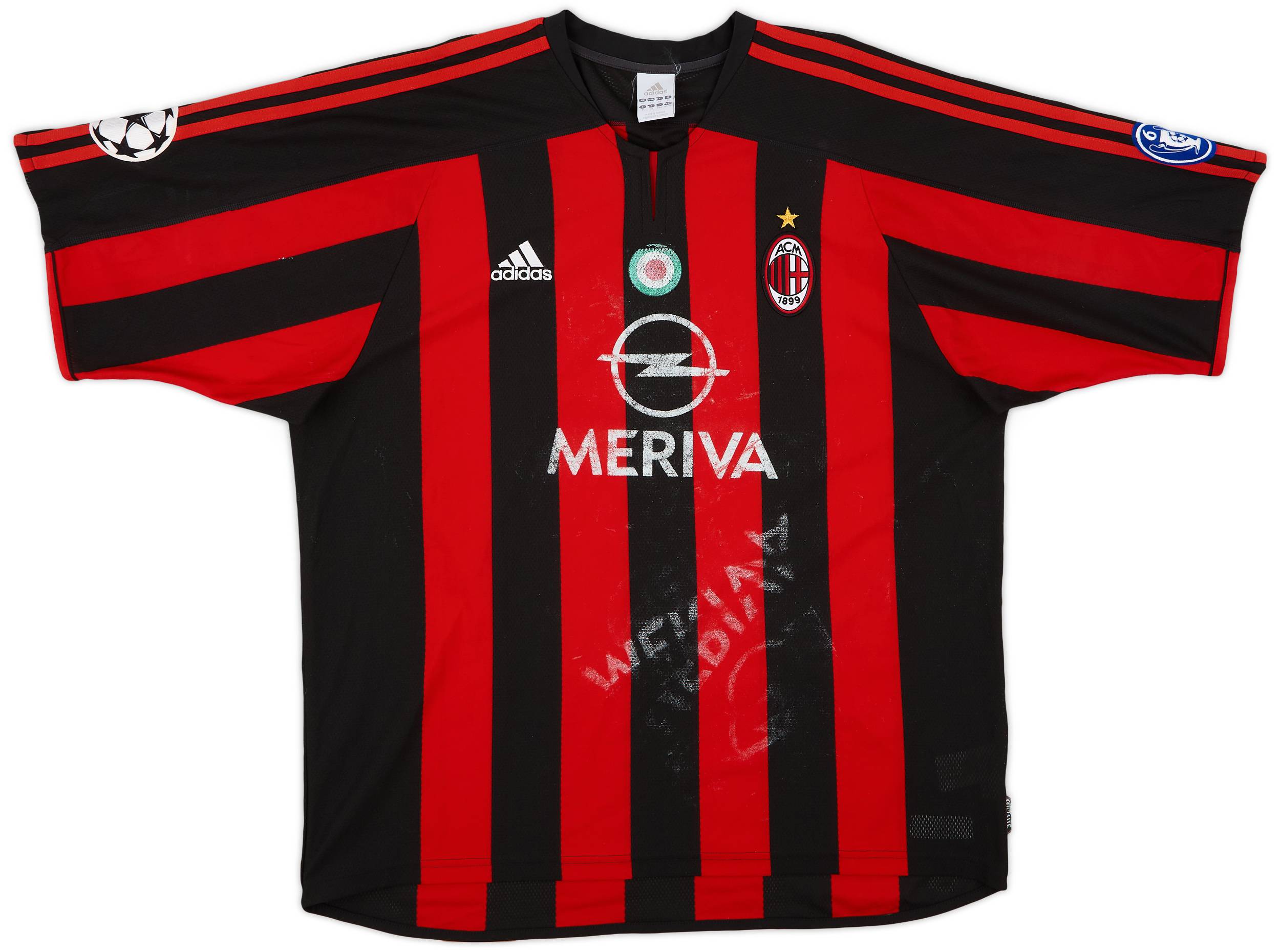 AC Milan UCL Home Kit 06/07 Maldini #3 Soccer Jersey Long