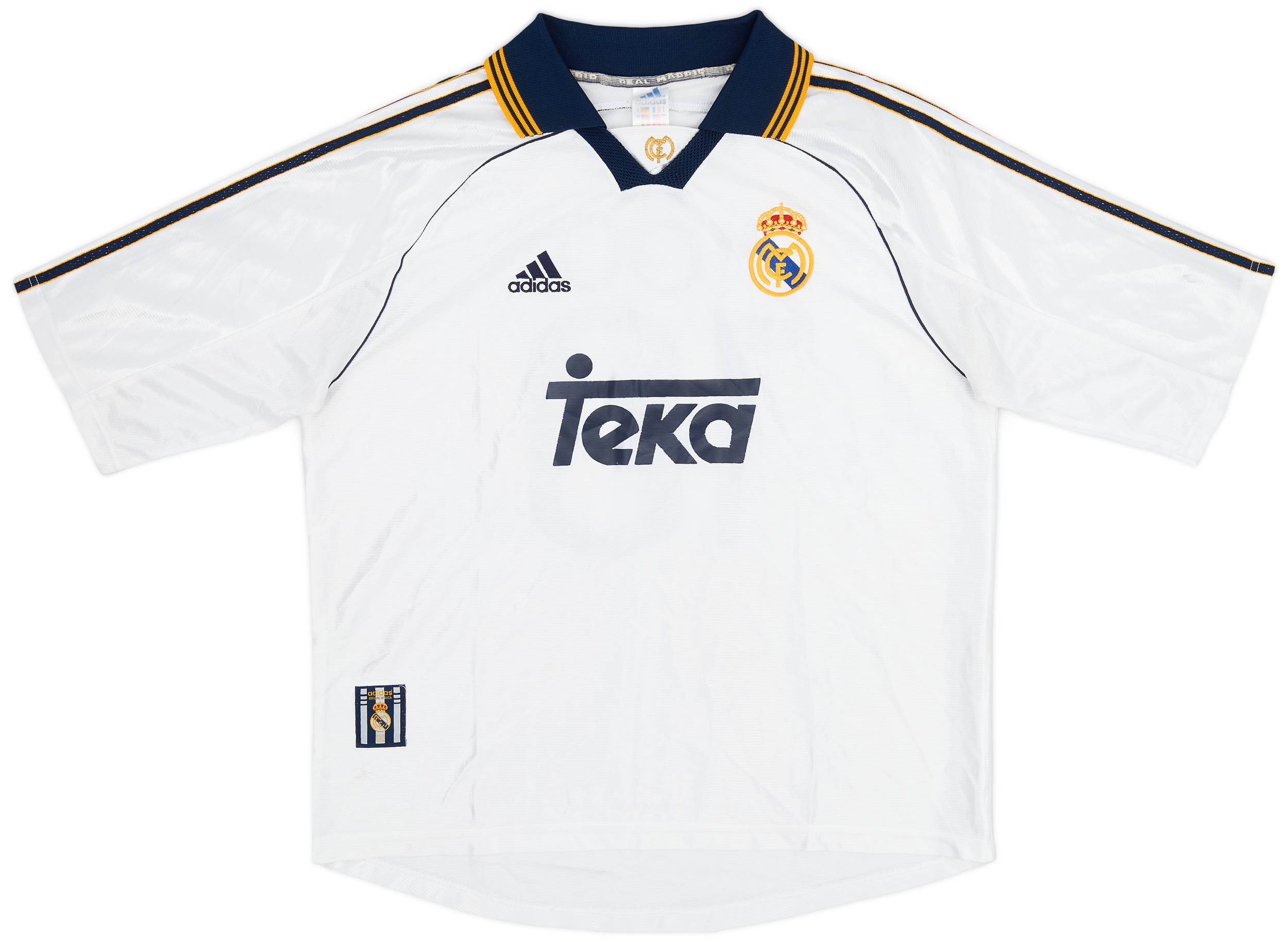 1998-00 Real Madrid Home Shirt Figo #10 - 6/10 - (L)