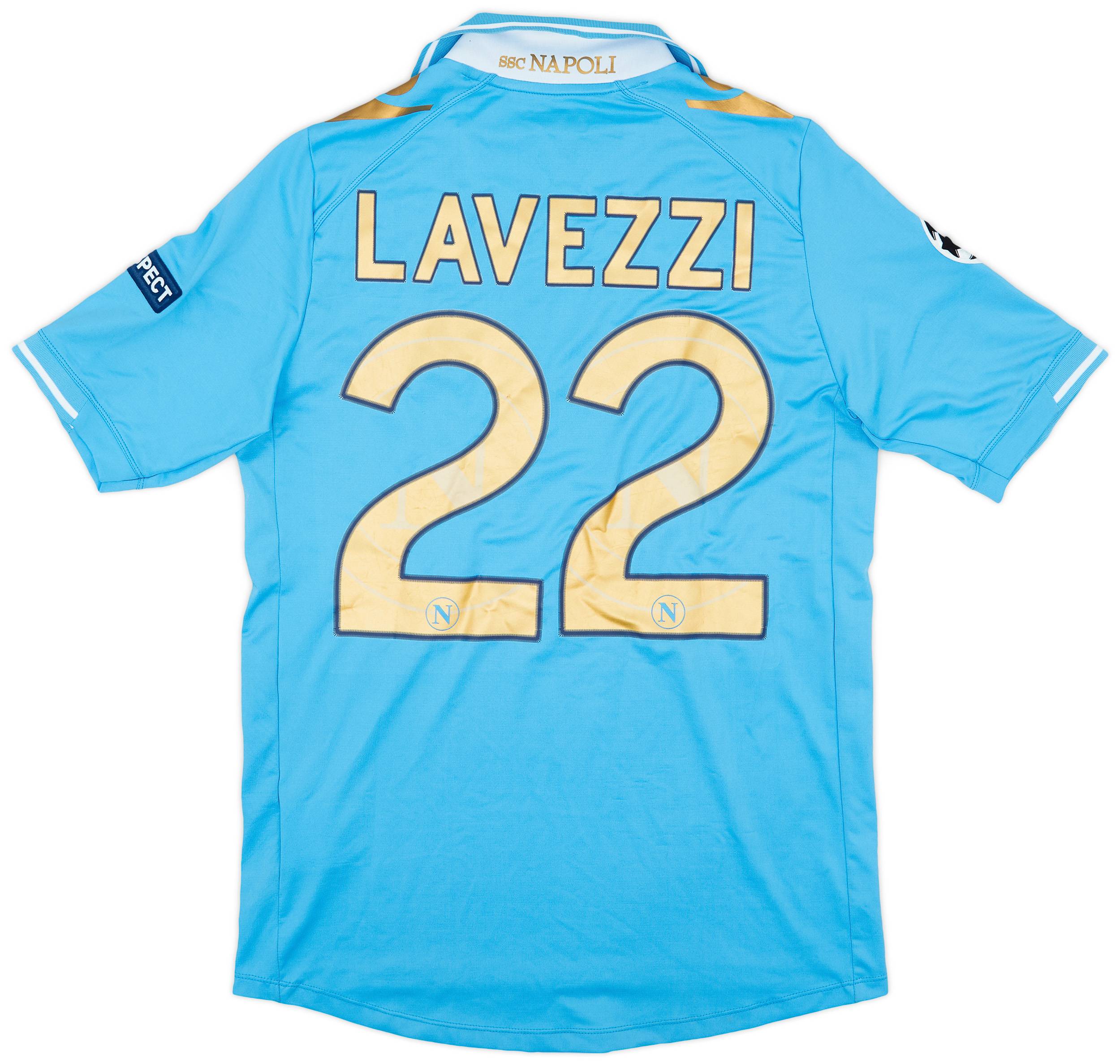 2011-12 Napoli Home Shirt Lavezzi #22 - 8/10 - (L)