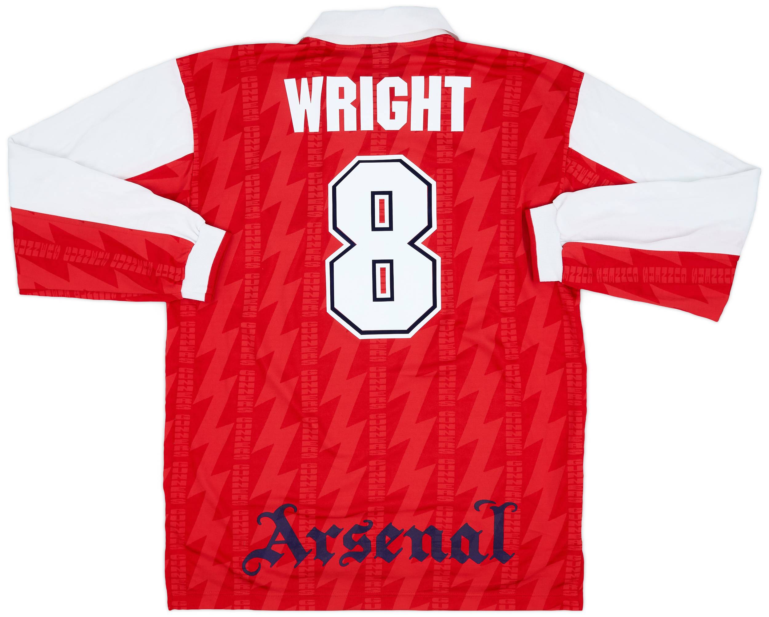1994-96 Arsenal Home L/S Shirt Wright #8 - 9/10 - (XL)