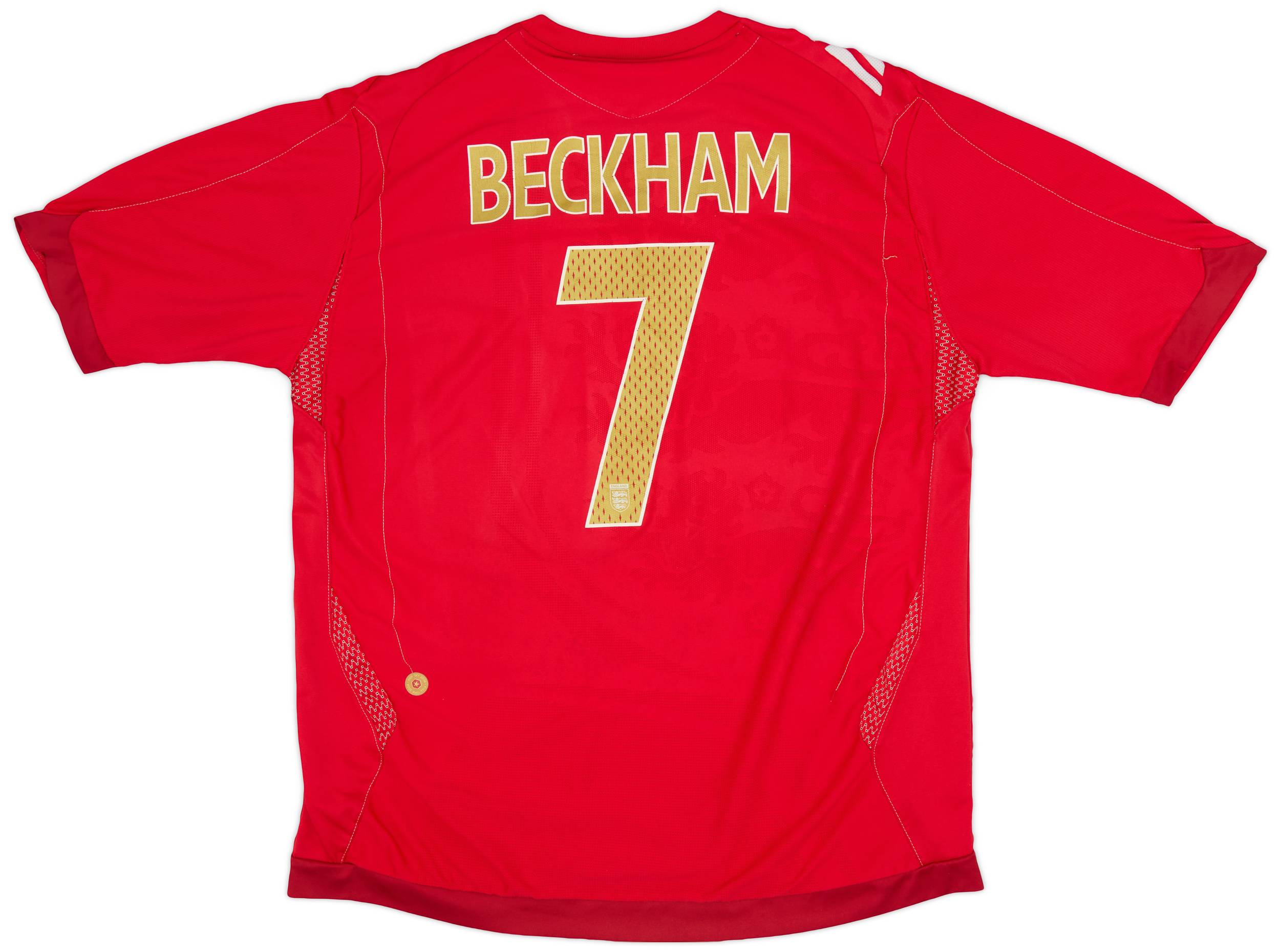 2006-08 England Away Shirt Beckham #7 - 7/10 - (XL)