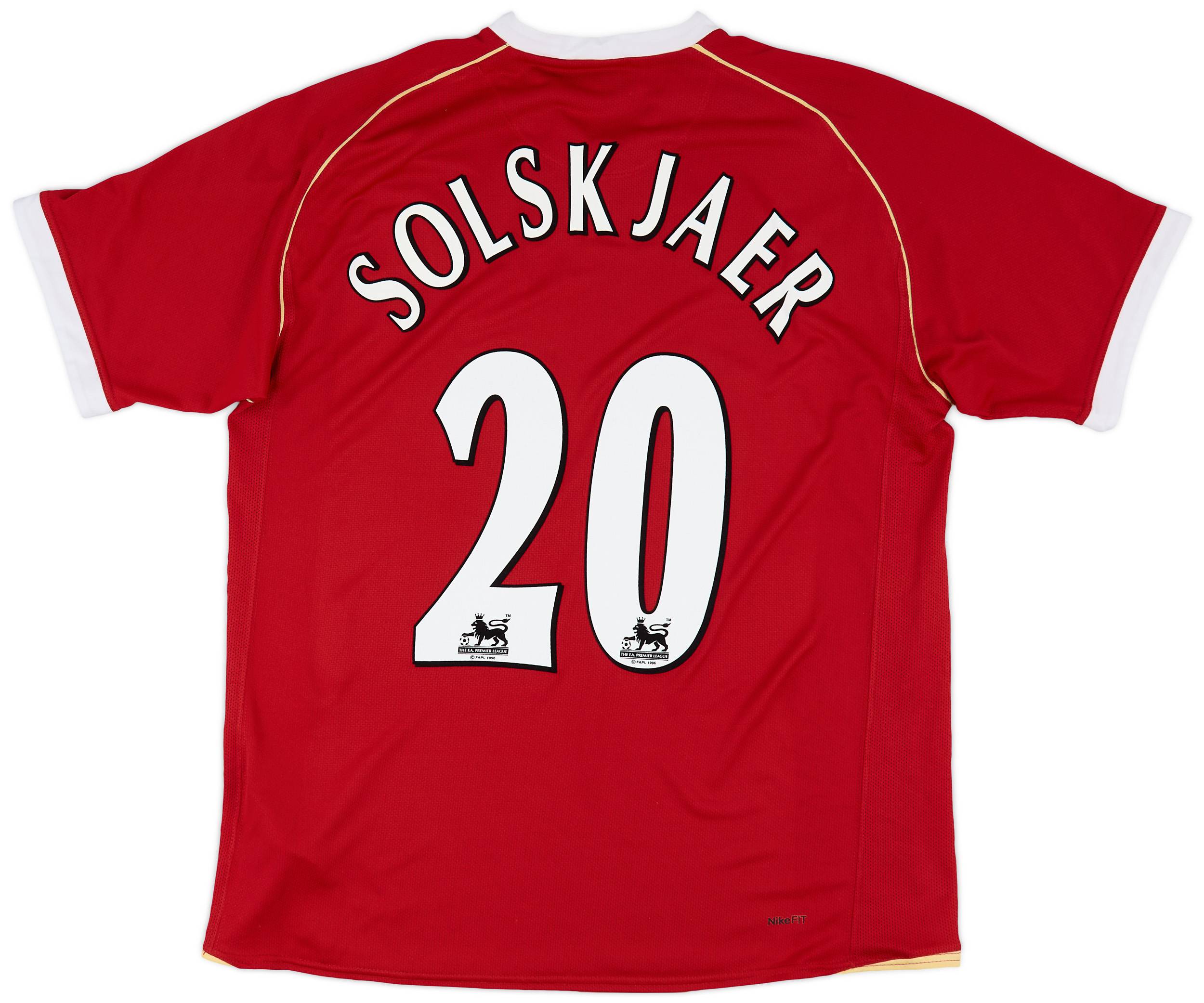 2006-07 Manchester United Home Shirt Solskjaer #20 - 10/10 - (L)