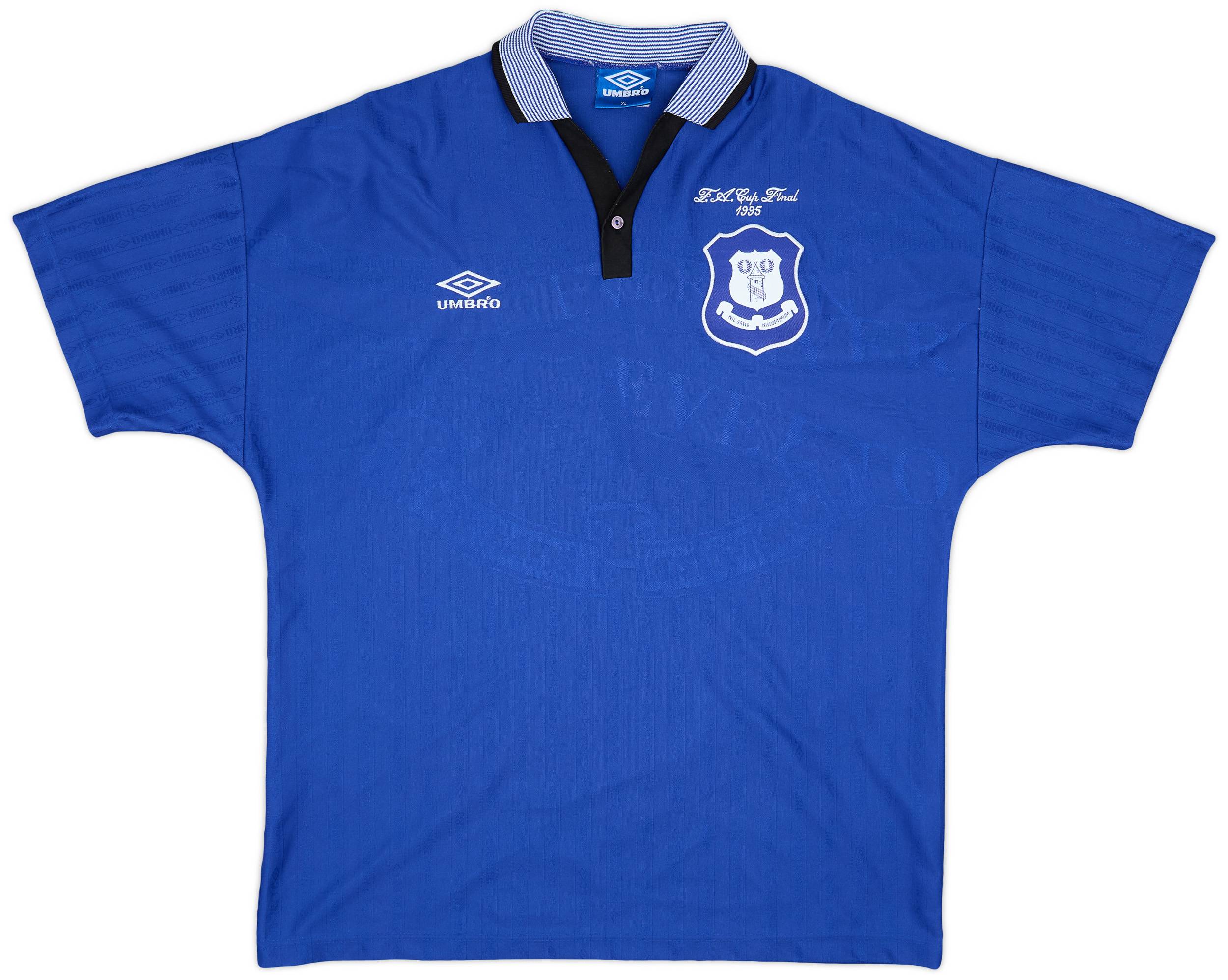 1995-97 Everton 'F.A. Cup Final 1995' Home Shirt - 9/10 - (XL)