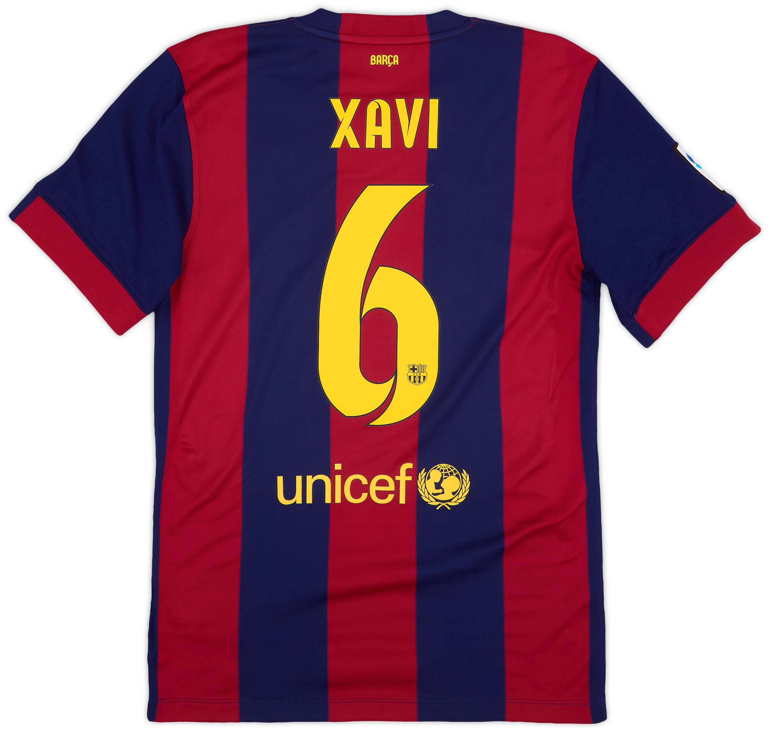 2014-15 Barcelona Home Shirt Xavi #6 - 8/10 - (S)